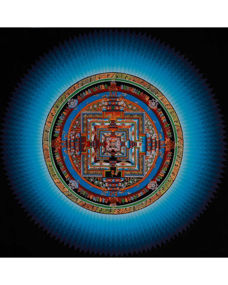 Rainbow Kalachakra Mandala Thangka | The Wheel of Time and Spiritual Awakening