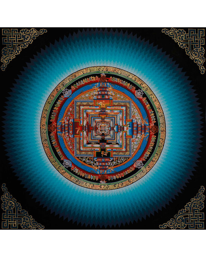 Rainbow Kalachakra Mandala Thangka | The Wheel of Time and Spiritual Awakening