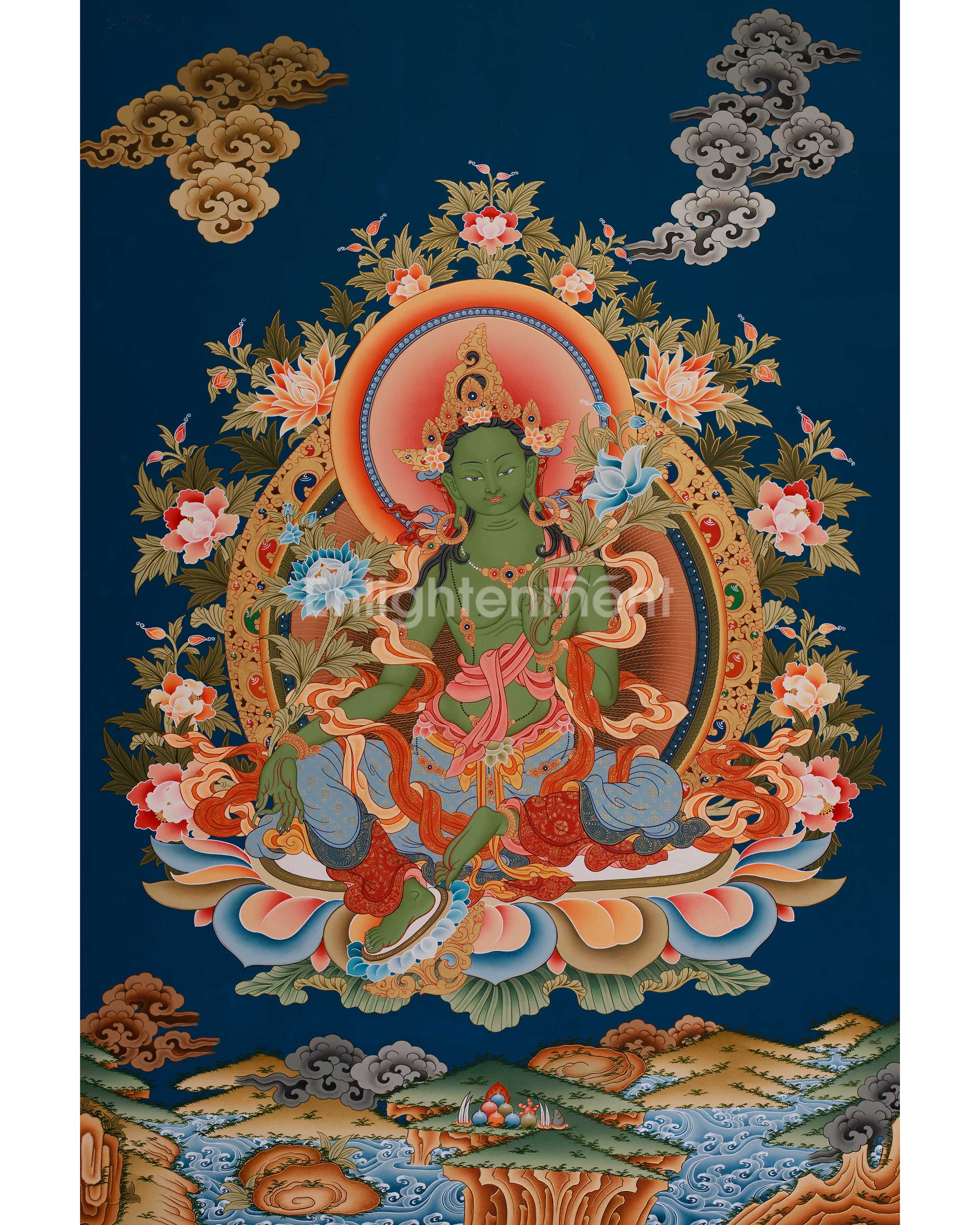 The Compassionate Shyamatara (Green Tara) Thangka | Tara’s Blessings of Protection & Swift Aid