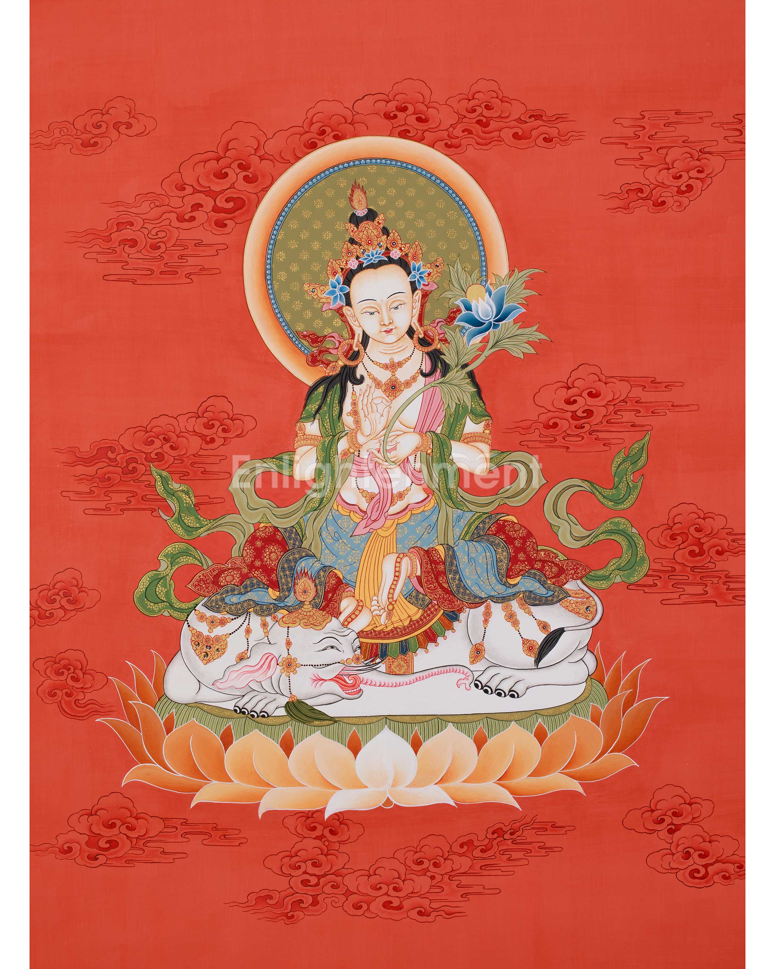 Samantabhadra Buddha Thangka | Buddhist of Enlightenment & Wisdom Artwork