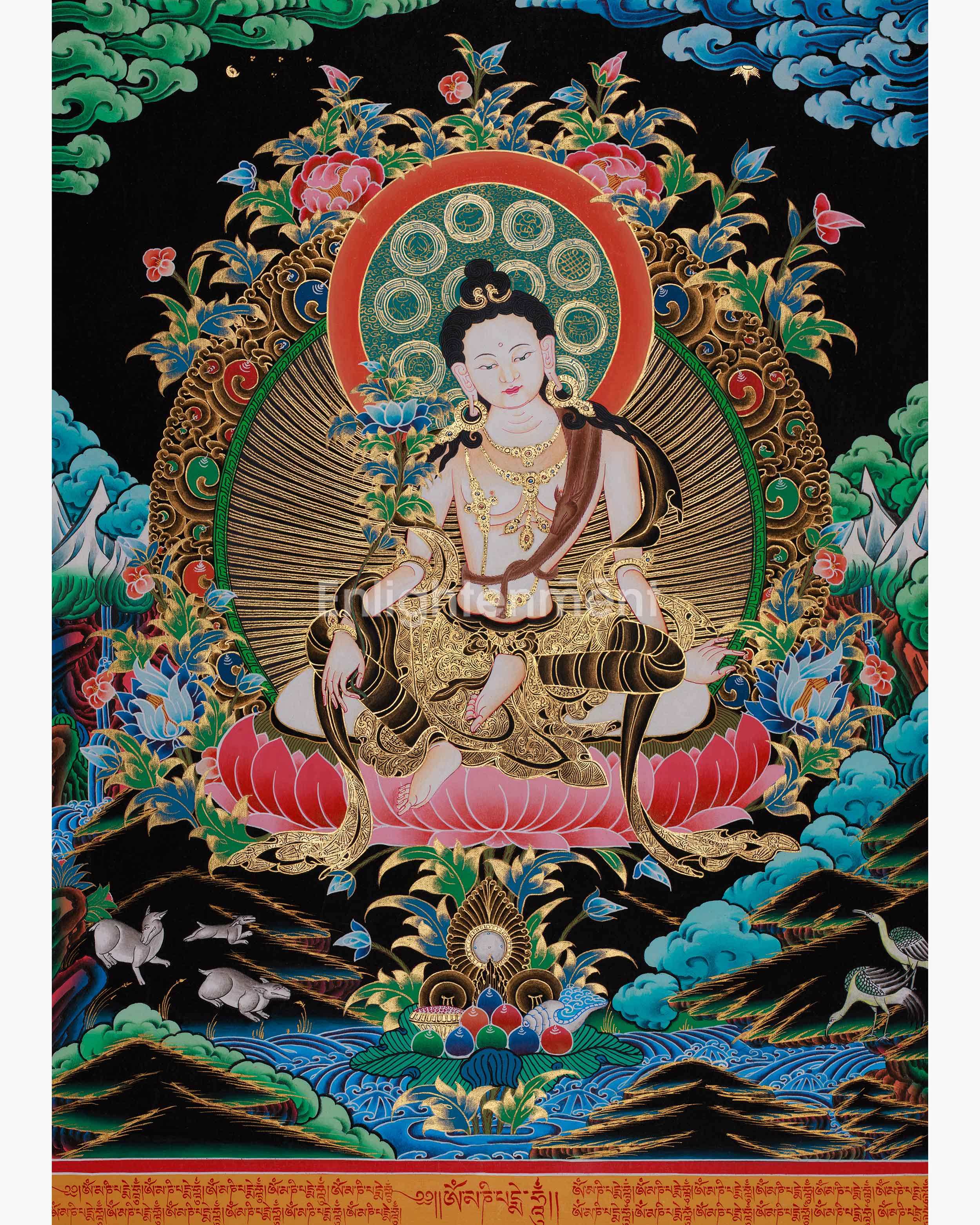 Chexrezig Two Armed Chenrezig Thangka | Embodiment of Infinite Compassion