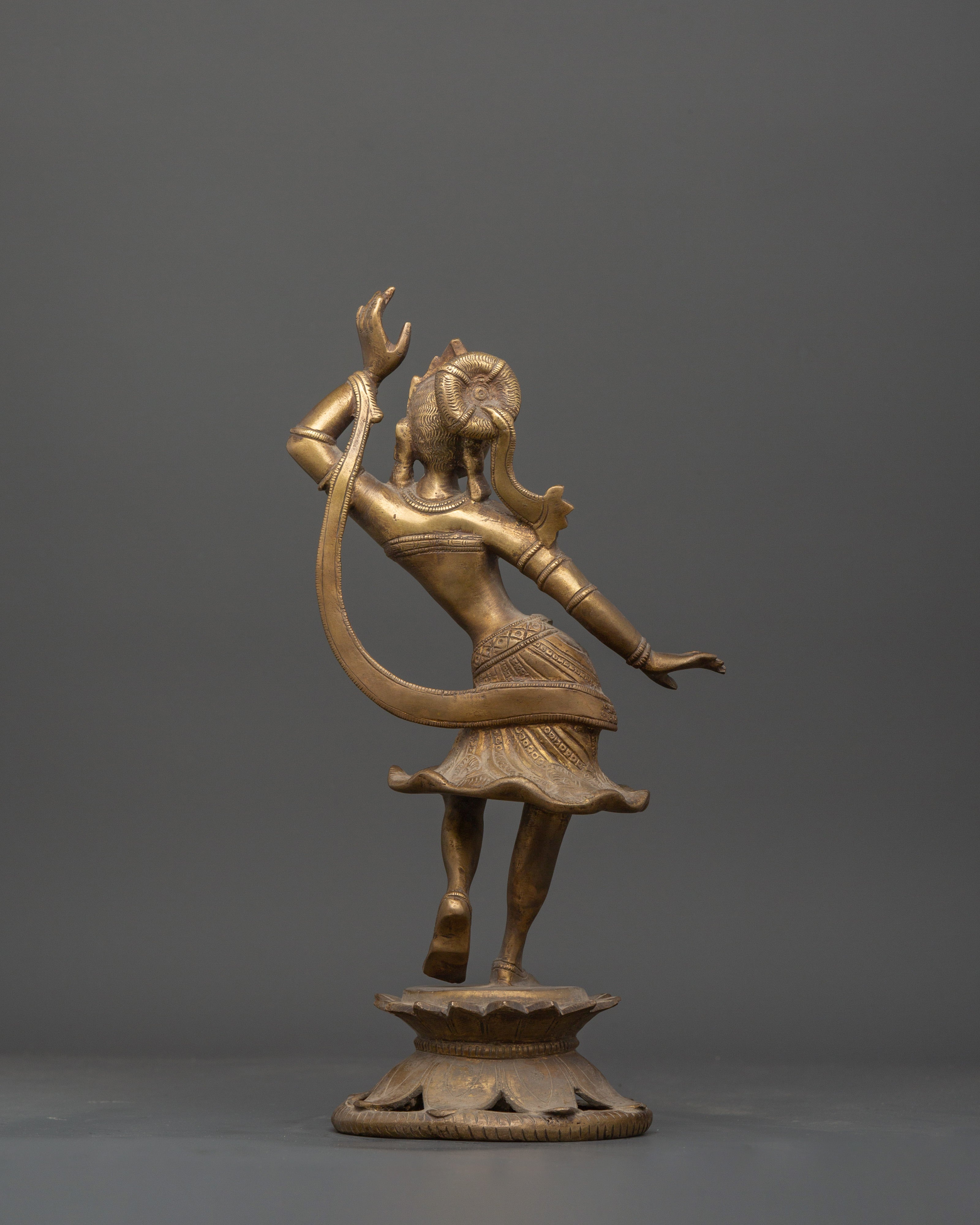 Dancing Tara Statue in Antique Finish | Buddhist Compassion Goddess Sculpture