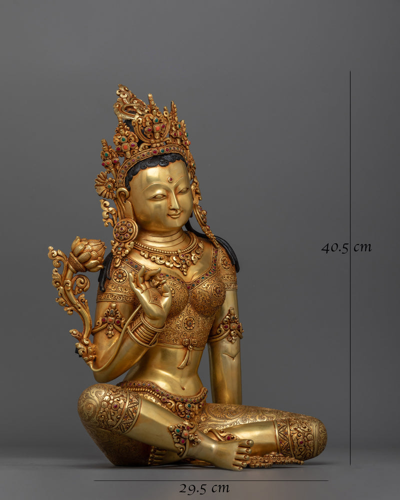 Mother Dolma, Green Tara Figurine | A Timeless Treasure of Devotion and Beauty