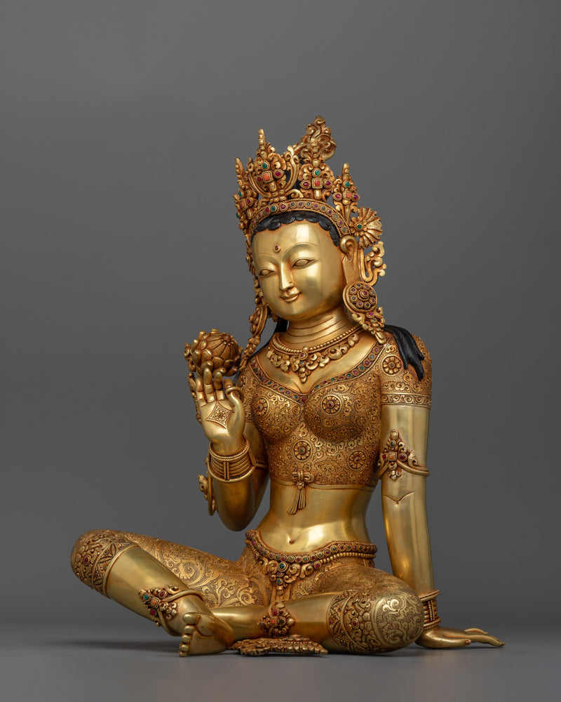 Mother Dolma, Green Tara Figurine | A Timeless Treasure of Devotion and Beauty