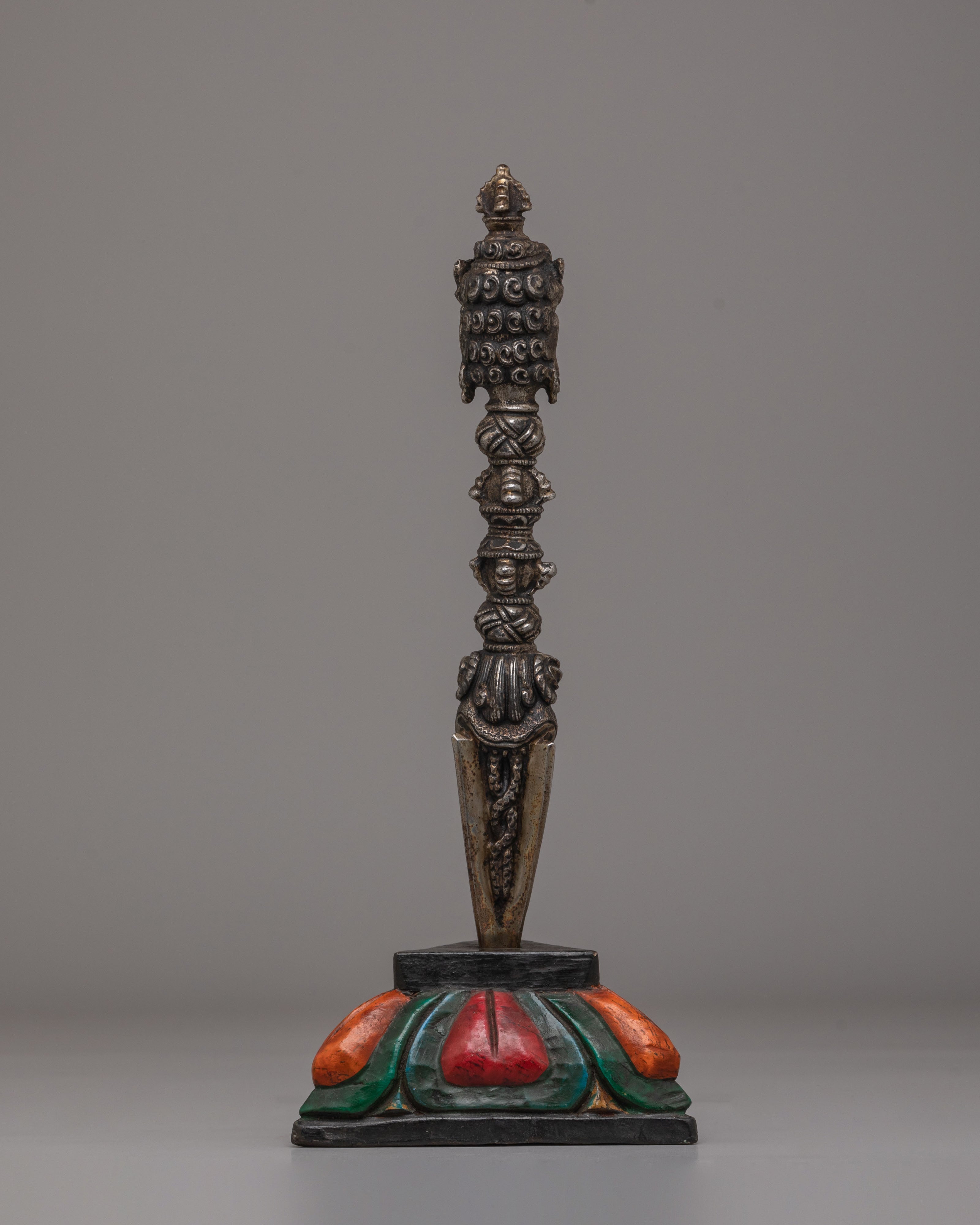 Traditional Tibetan Phurba Dagger | Ritual Dagger for Altar
