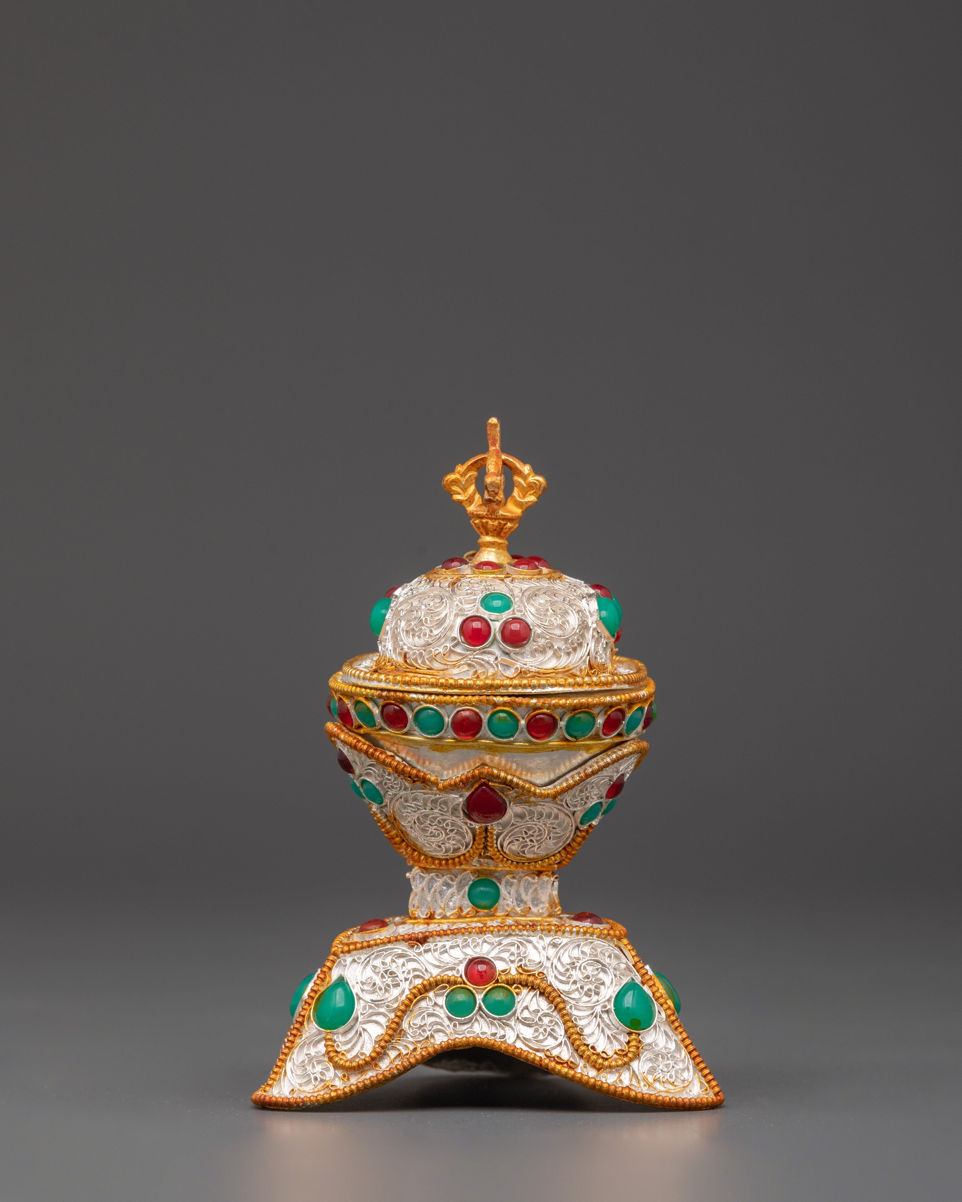 Handcrafted Gold Plated Kapala Set | Sacred Ritual Cups