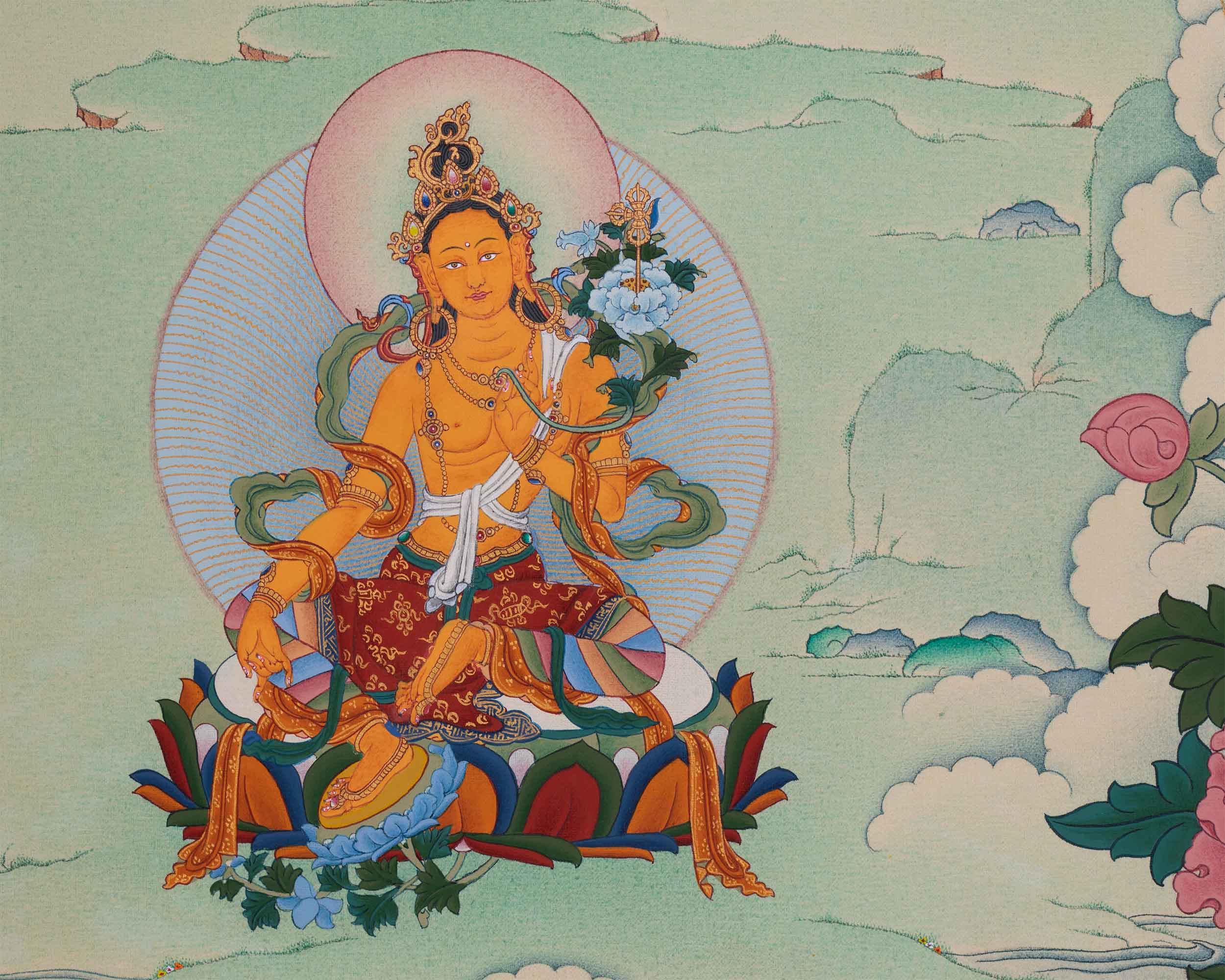 Exclusive Traditional 21 Tara Thangka | Goddesses of Compassion and Protection | Religious Artwork