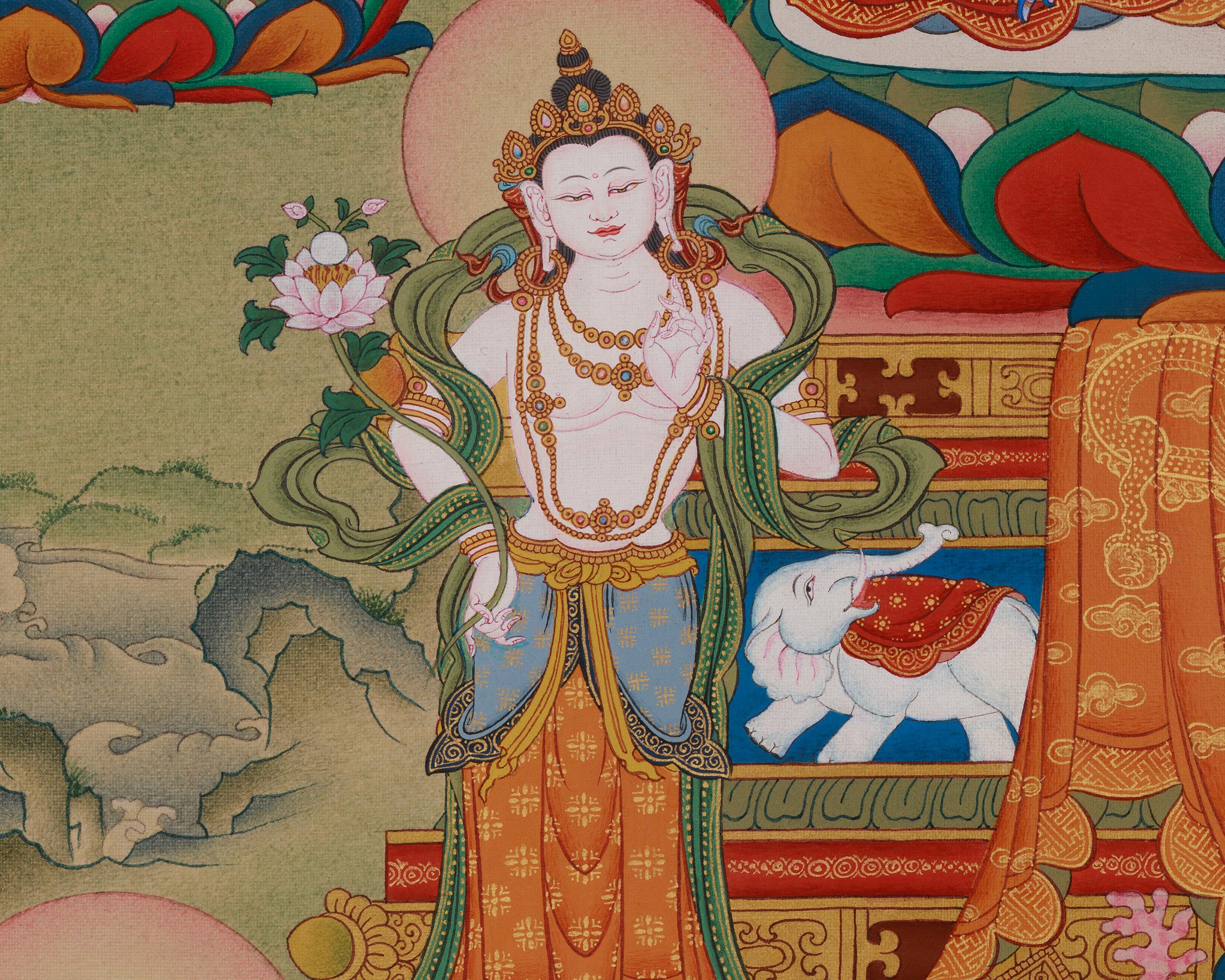 Authentic Asta Medicine Buddha Thangka | Healing Deity | Bhaisajyaguru Art