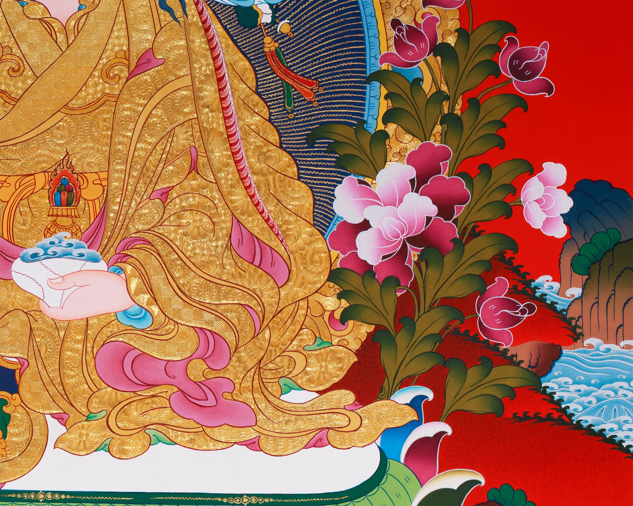 Tantric Guru Padmasambhava Thangka | Lotus-Born Master