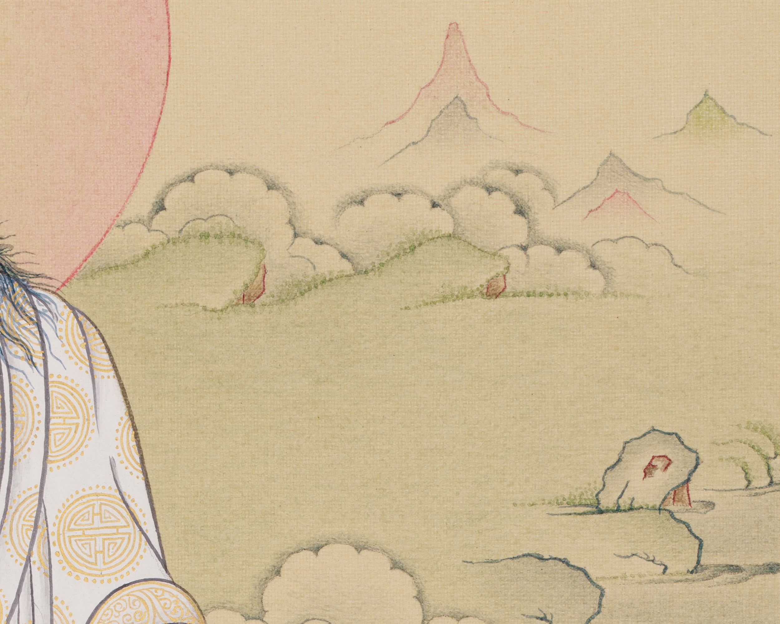 Buddhist Master Milarepa Thangka | The Divine Yogi of Tibetan Buddhism