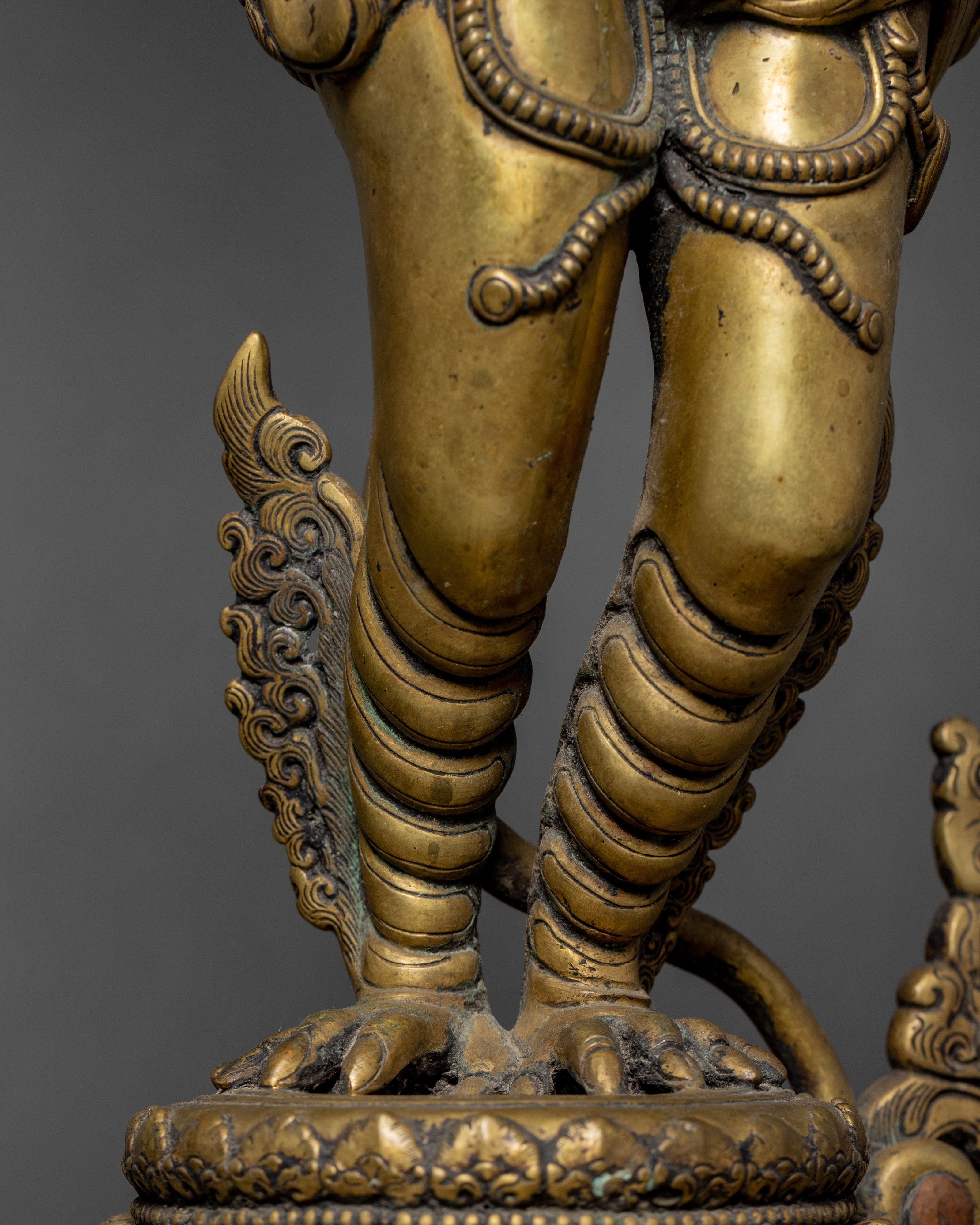 Traditional Oil Lamp Set | Buddhist Lion lamp