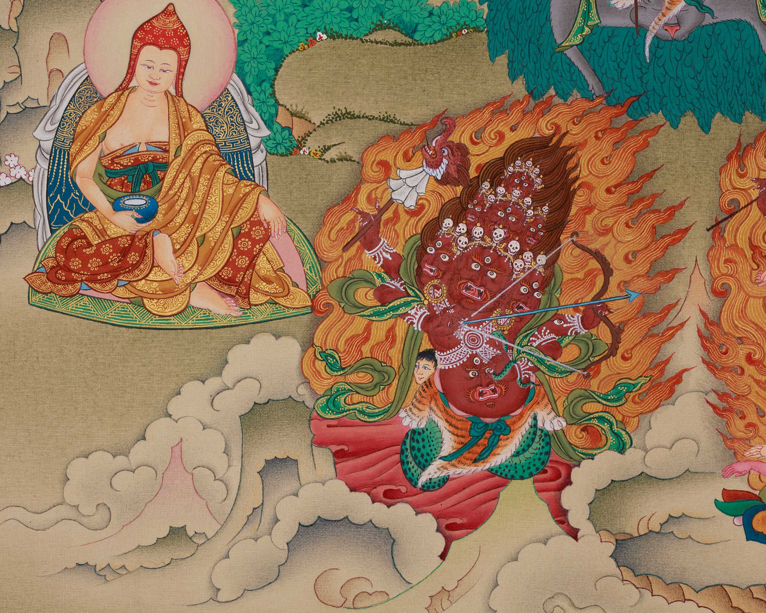 Traditional Thangka of Guru Sangye | Sacred Tibetan Meditation and Lineage Painting