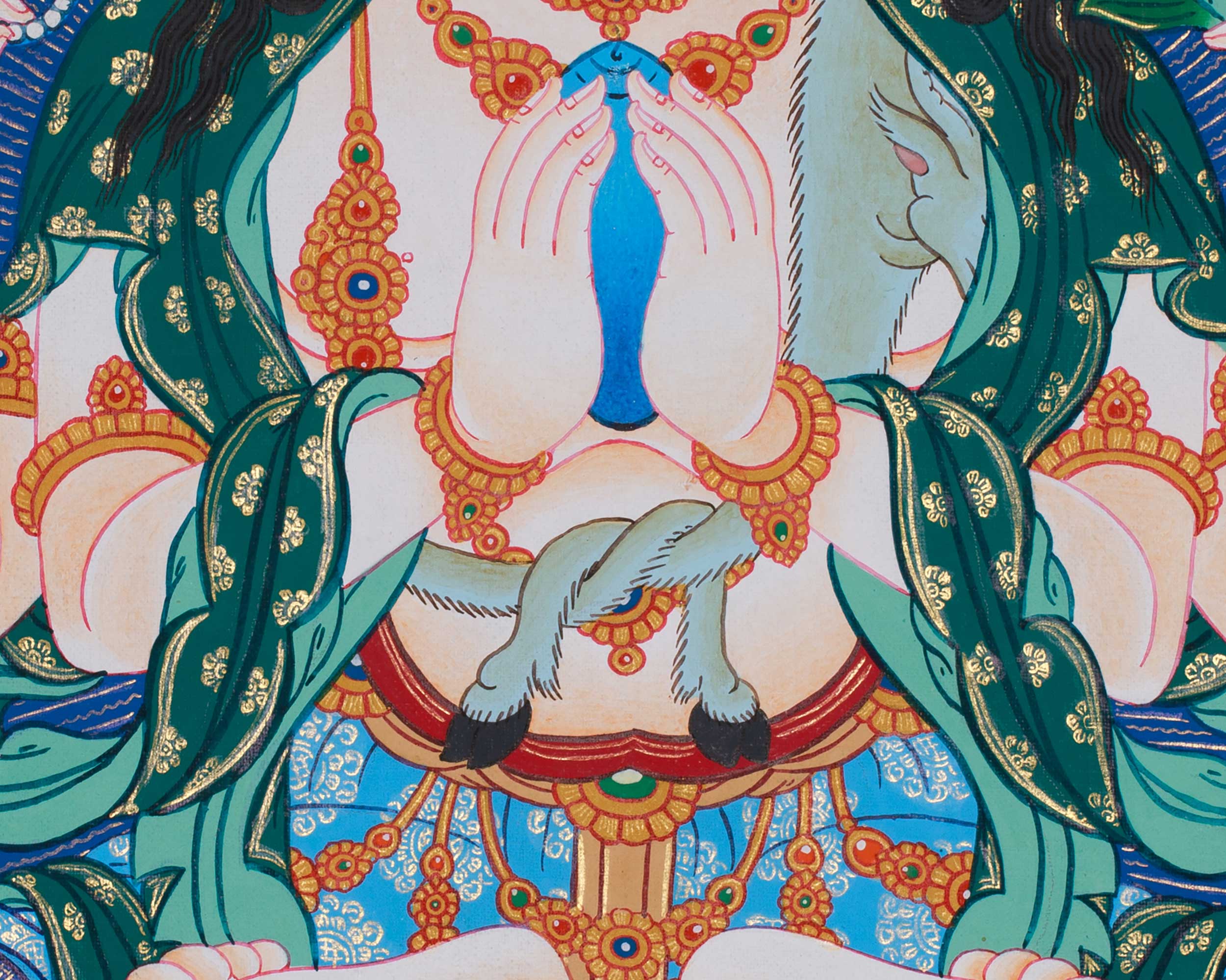 Traditional Four-Armed Chenrezig | Avalokiteshvara Artwork