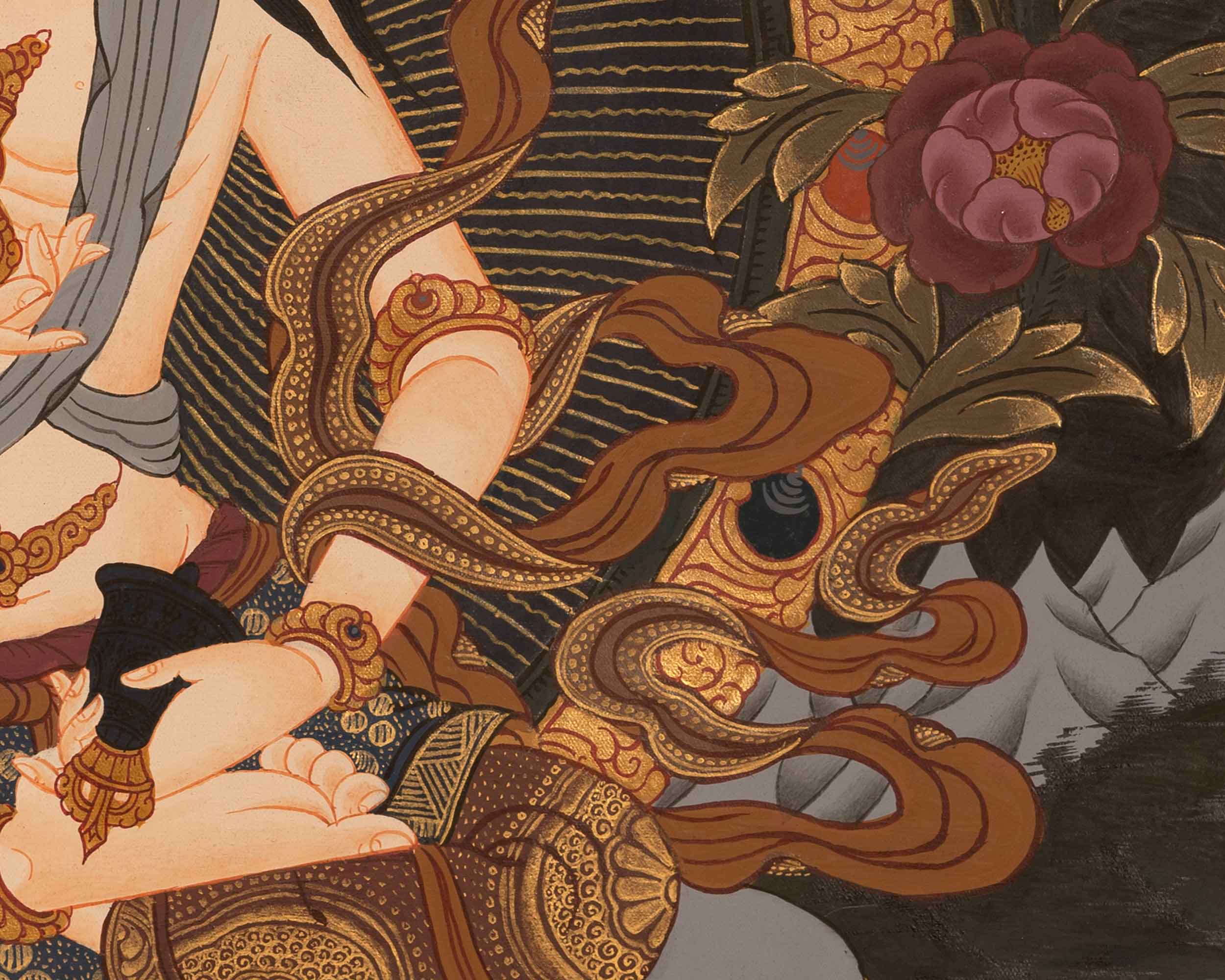 Handmade Vajrasattva Artwork | Symbolizing the Indestructible Power and Wisdom