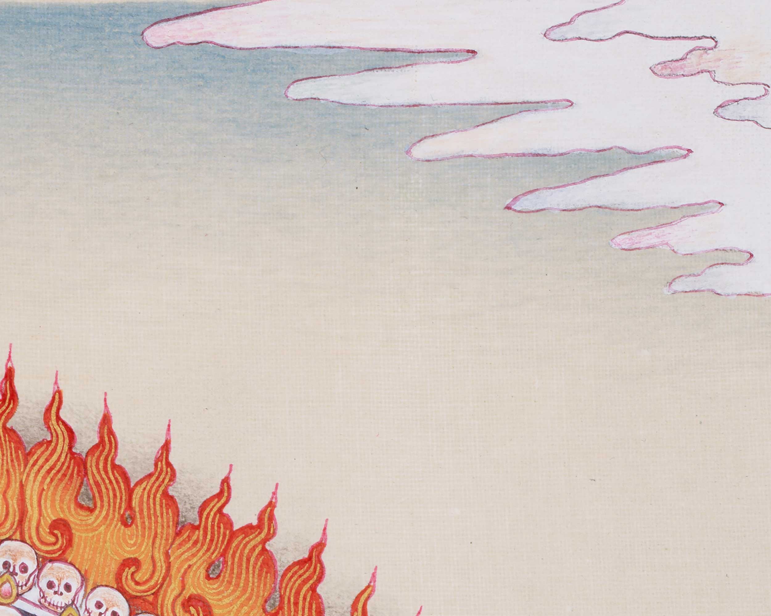 Chitipati Thangka Painting | Lord of the Cemetery