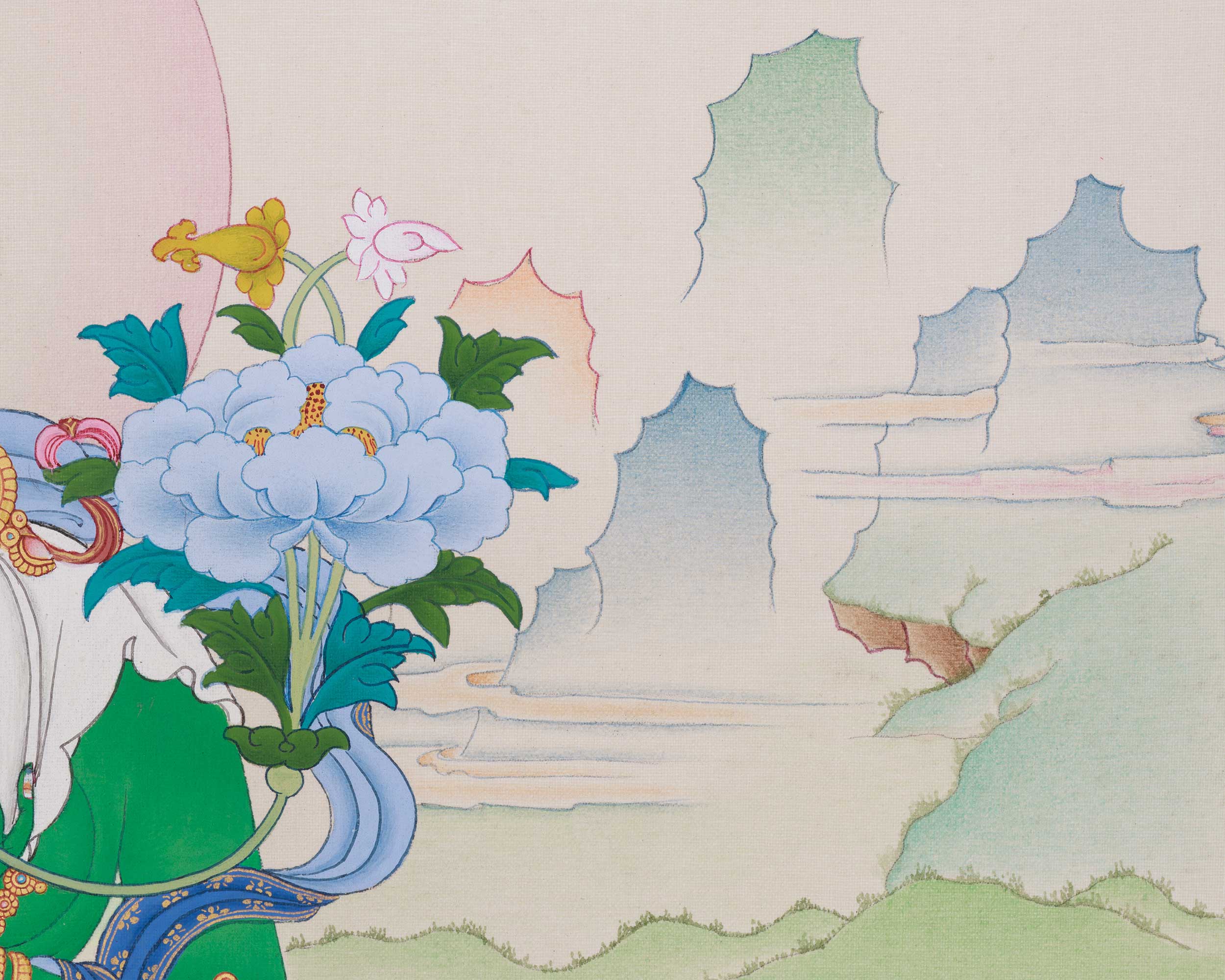 Himalayan Thangka of Green Tara | Mother of All Buddha