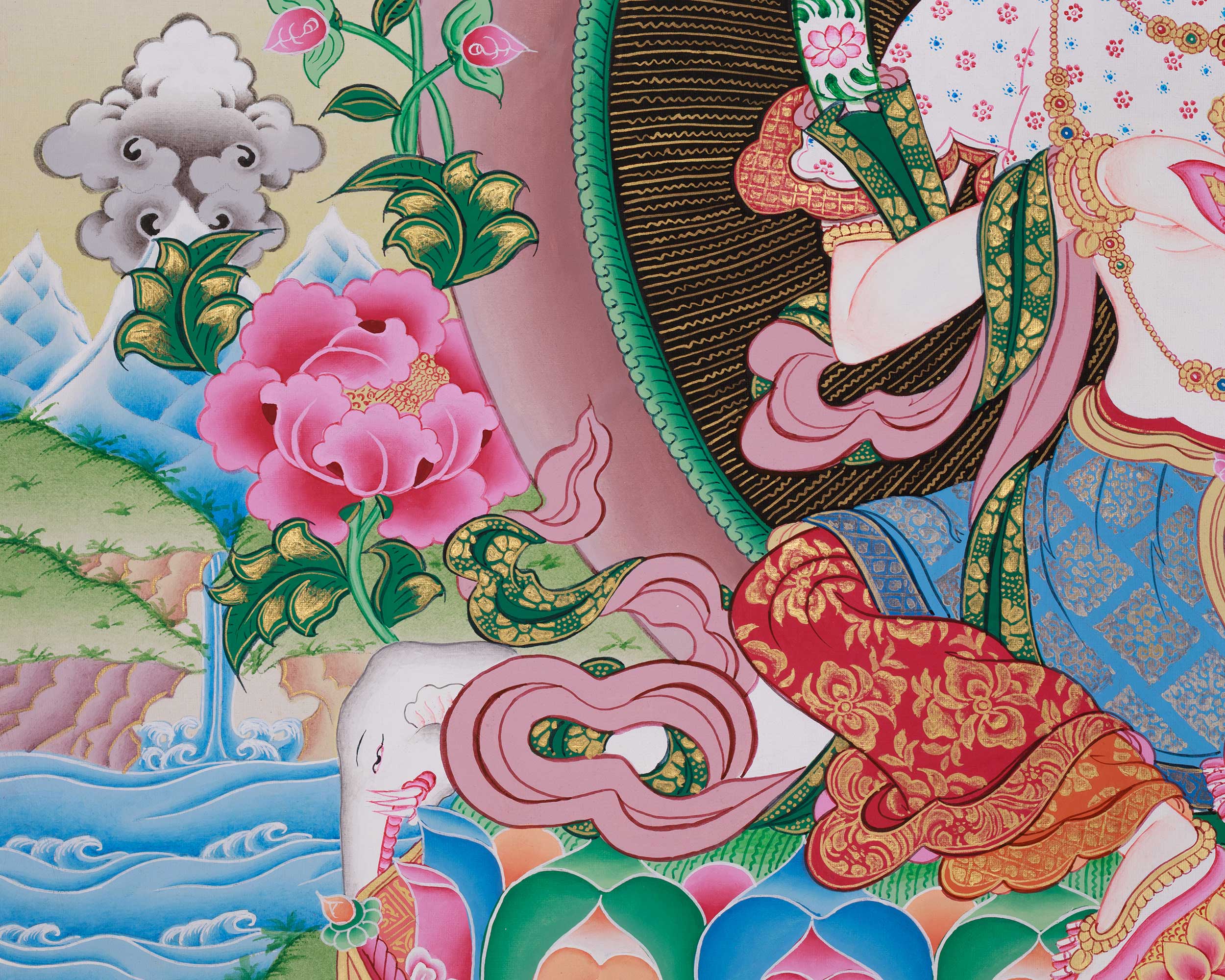 Vajrasattva Buddha Thangka | A Sacred Representation of Purification and Enlightenment