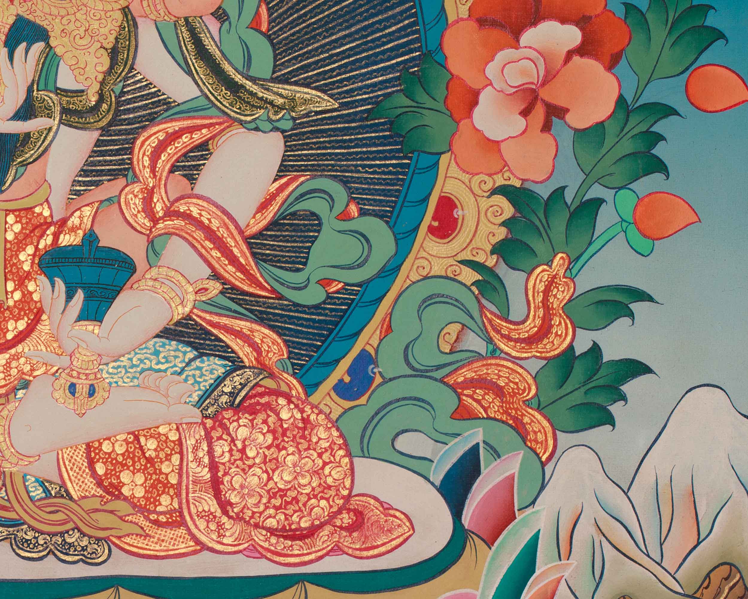 Vajrasattva Shakti Thangka | Embodying the Divine Masculine and Feminine Energy