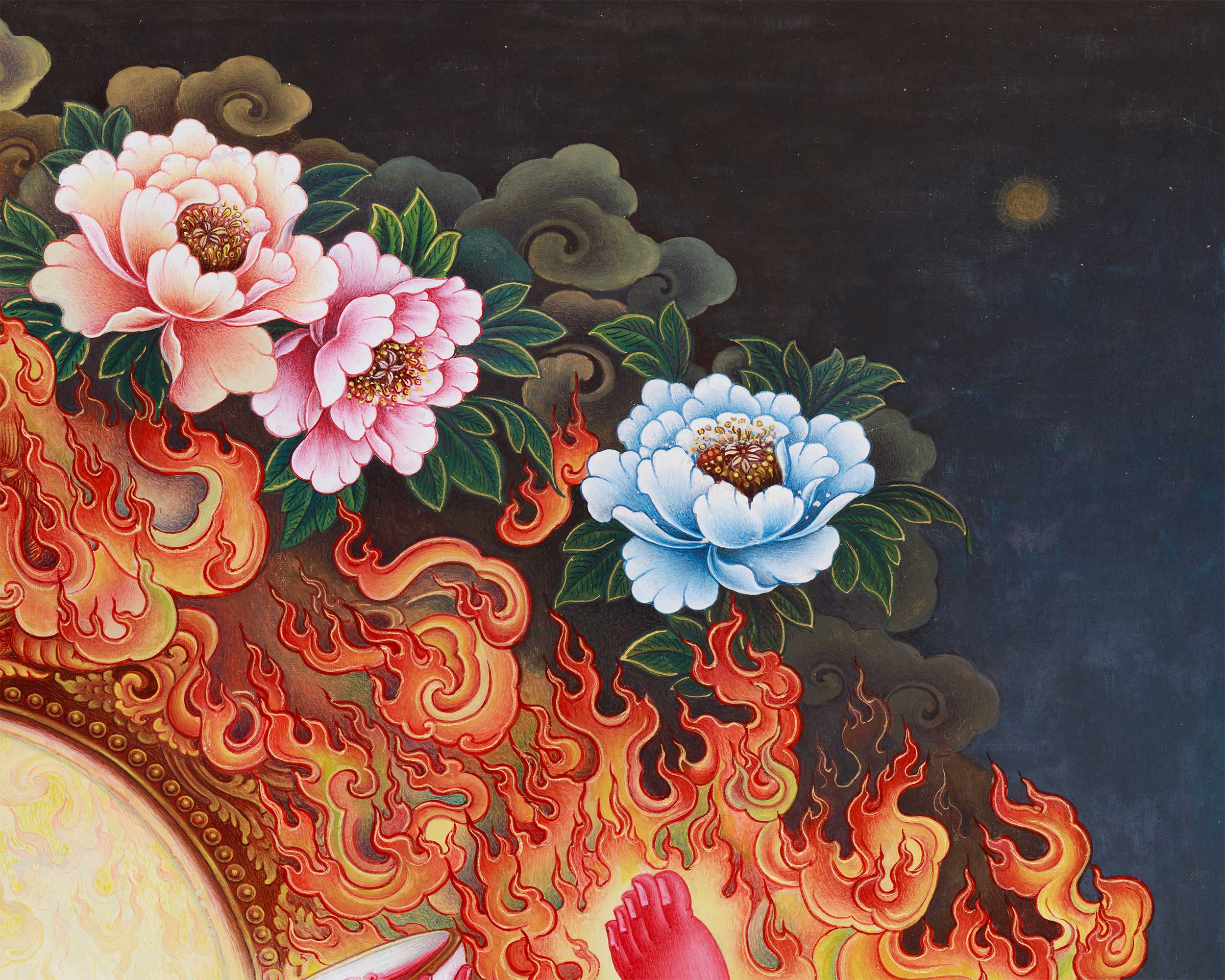 Vidyadhari Yogini, Flying Vajrayogini Giclee Print | Sky-Dancer of Wisdom and Fierce Compassion