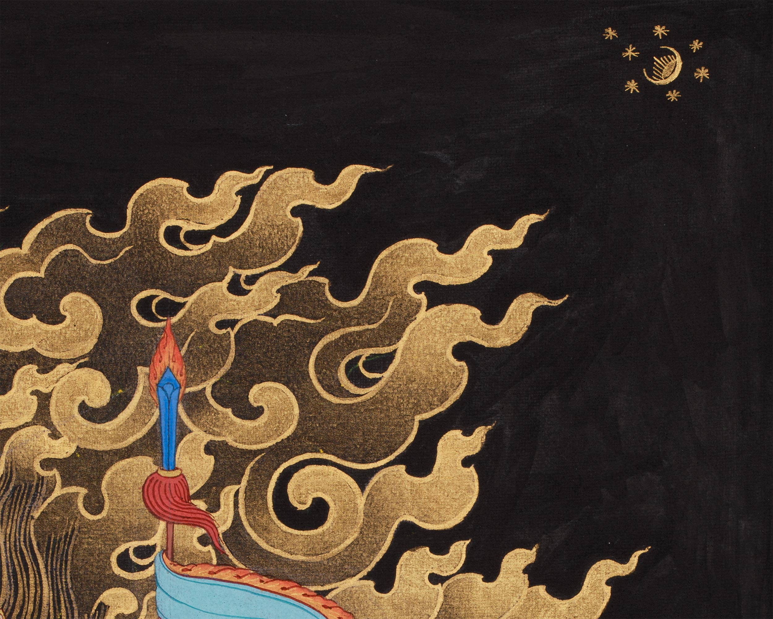 Four-Armed Palden Lhamo Thangka | Fierce Guardian in Nakthang Style