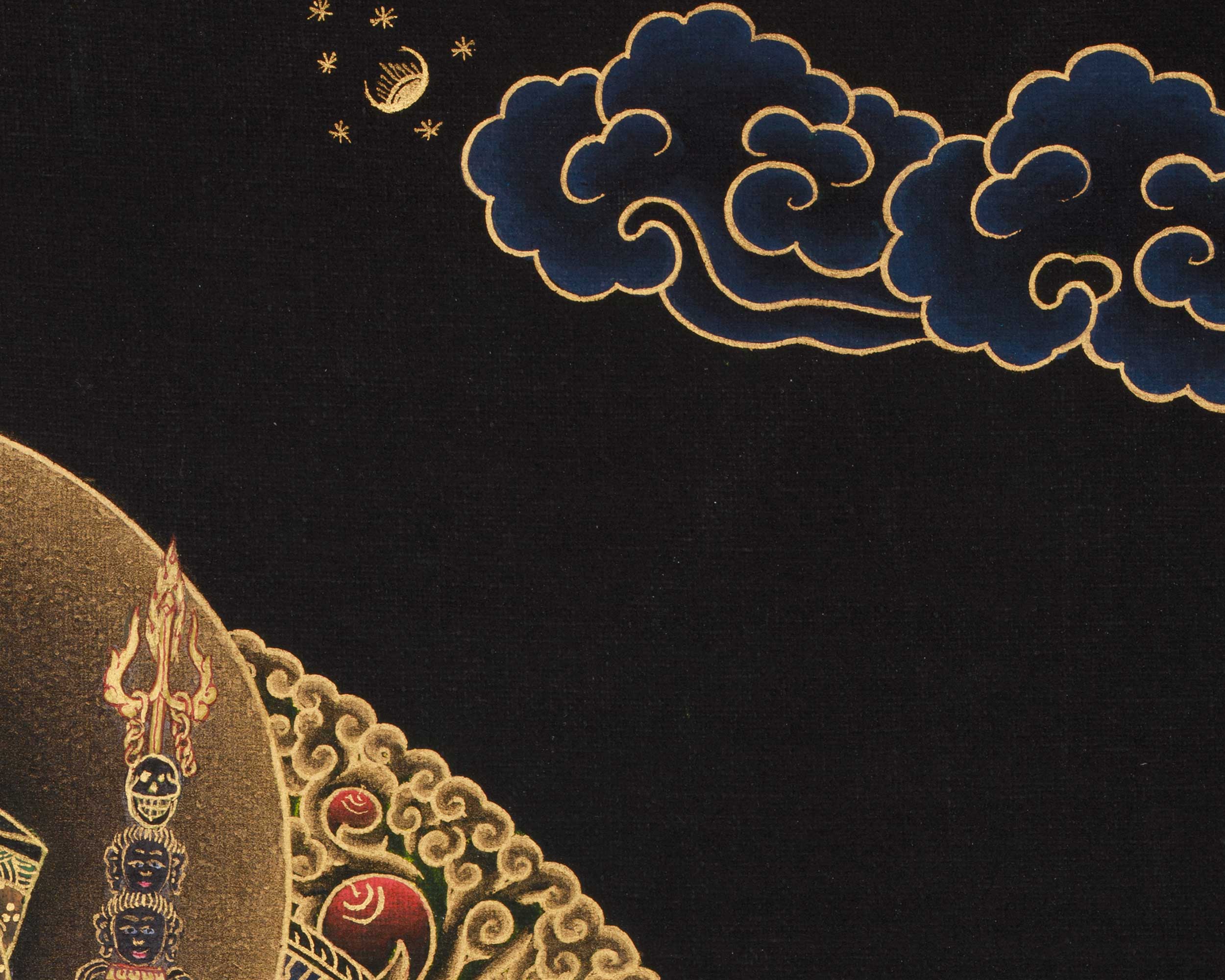 Traditional Peaceful Guru Rinpoche Thangka | Padmasambhava, The Lotus-Born Master