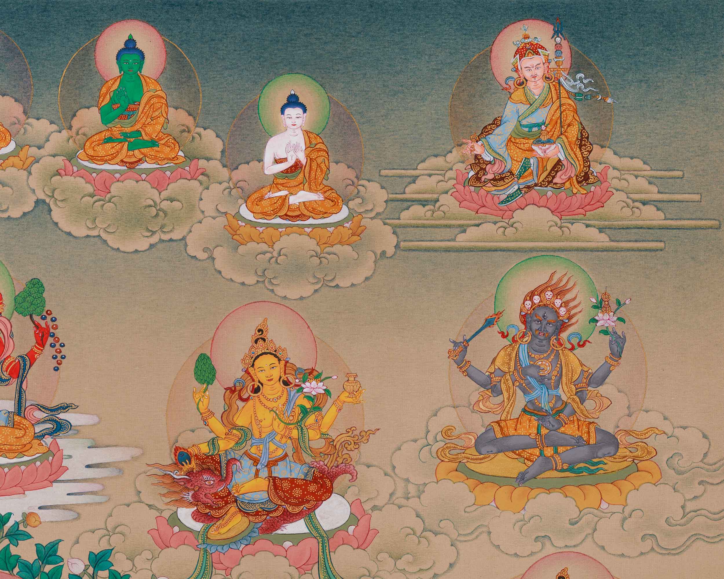 Traditional Thangka of 21 Tara | Compassion and Swift Protection