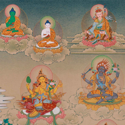 Traditional Thangka of 21 Tara | Compassion and Swift Protection
