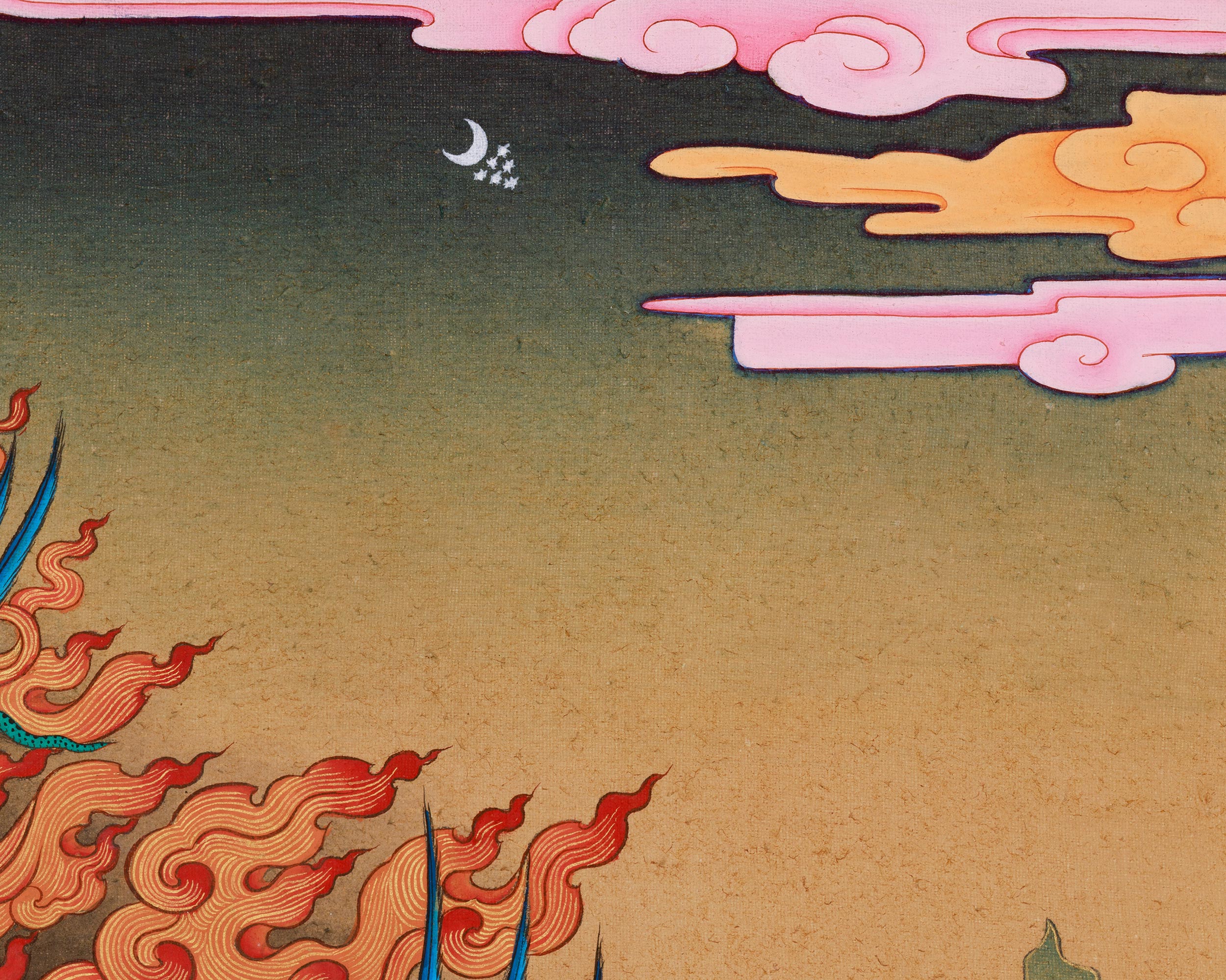 Vajrakilaya Print | Yidam (Meditational Deity) | Giclee Canvas Print