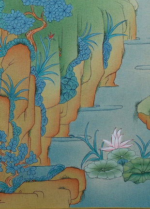 High-Quality Mother Green Tara Thangka Print | Goddess of Compassion | Buddhist Gifts