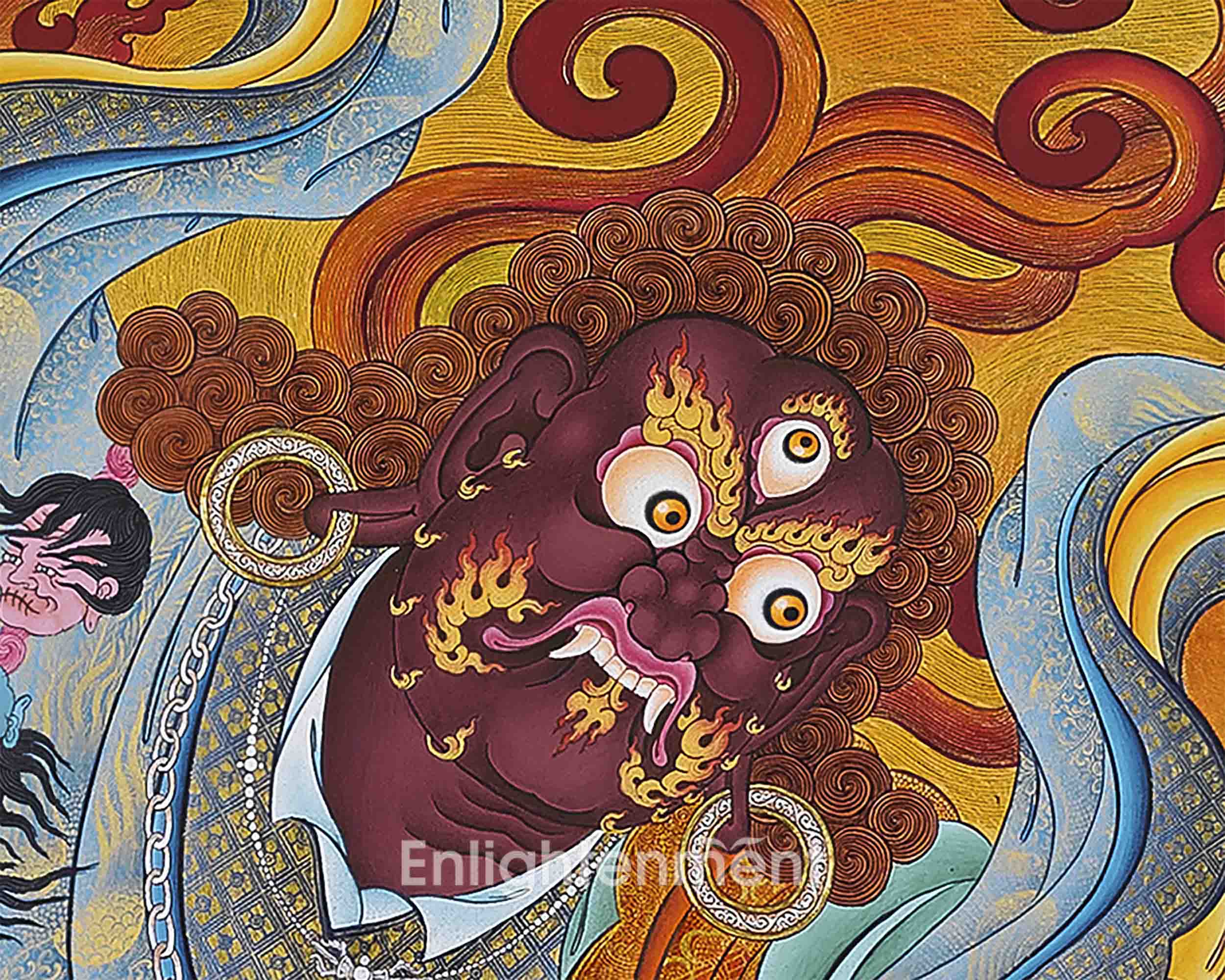 Dorje Drolo Practice Thangka | Hand Painted Dudjom Rinpoche Thangka