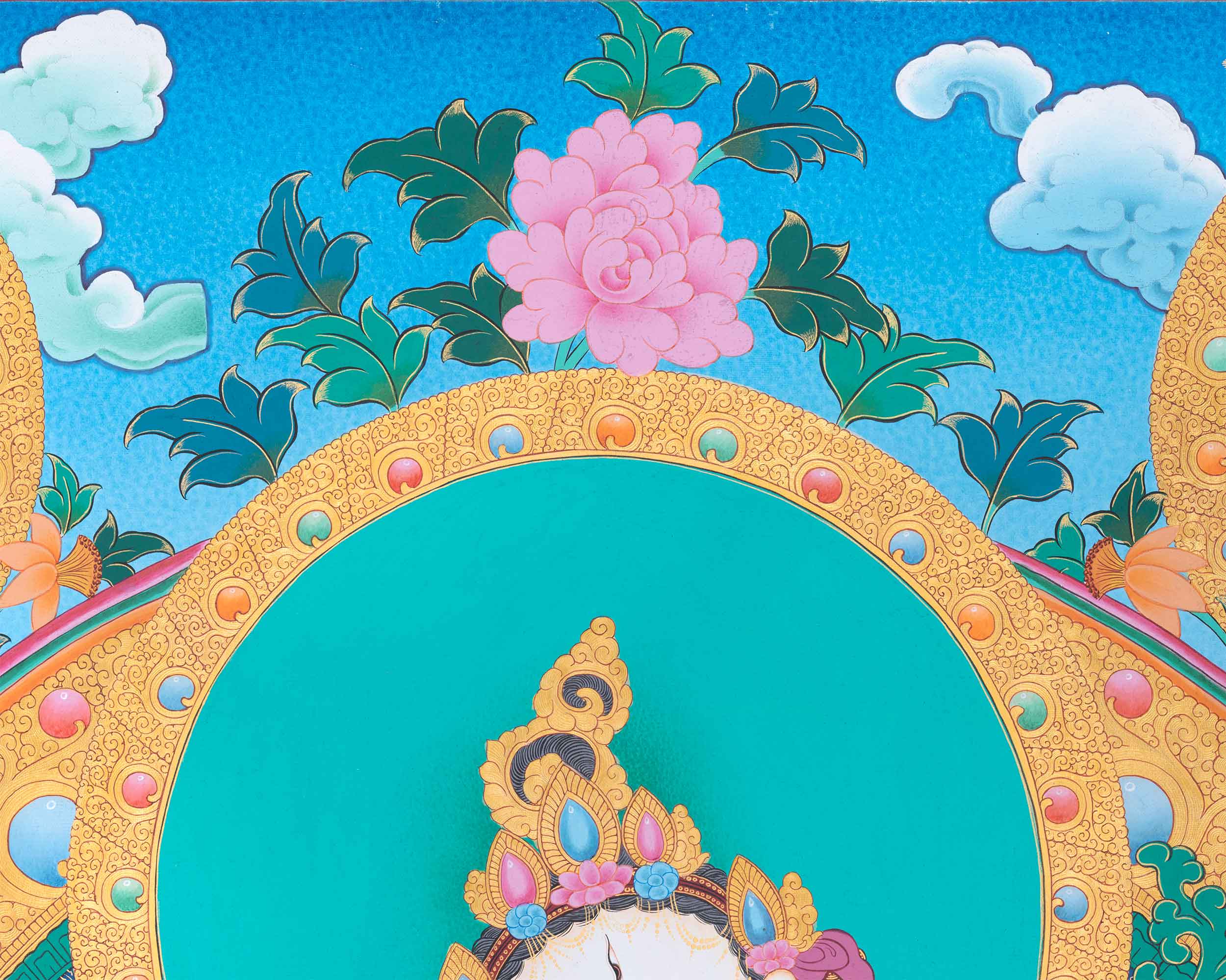 White Tara Thangka Print | Embrace The Blessing of Compassion | Buddhis Art