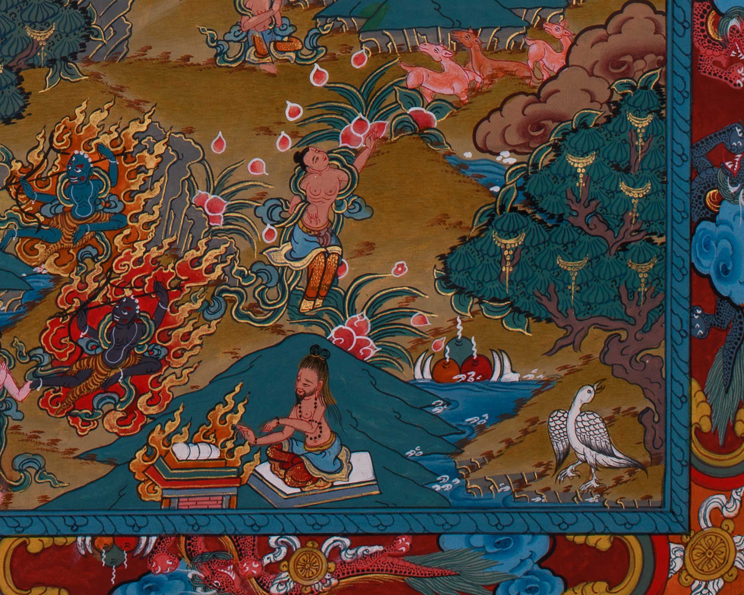 Tibetan Thangka of Buddha Life History | Sage of Shakya Clan