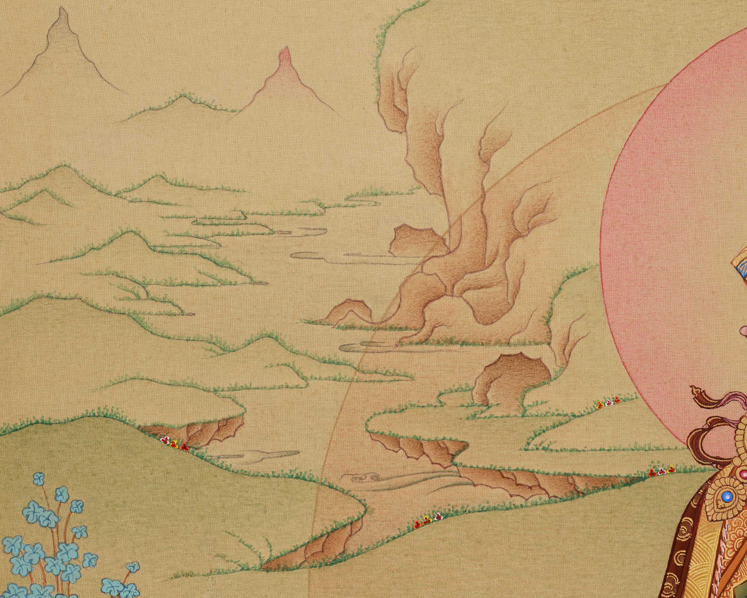 Lotus-Born Master Padmasambhava Thangka | The Tantric Guru of Wisdom and Protection