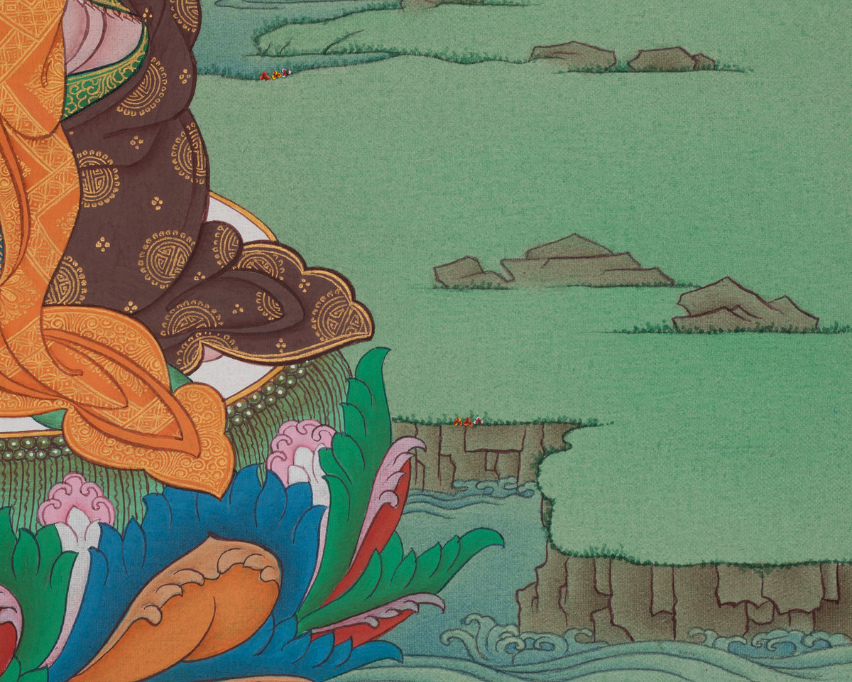 Lotus Born Guru Rinpoche Artwork | Padmasambhava Thangka