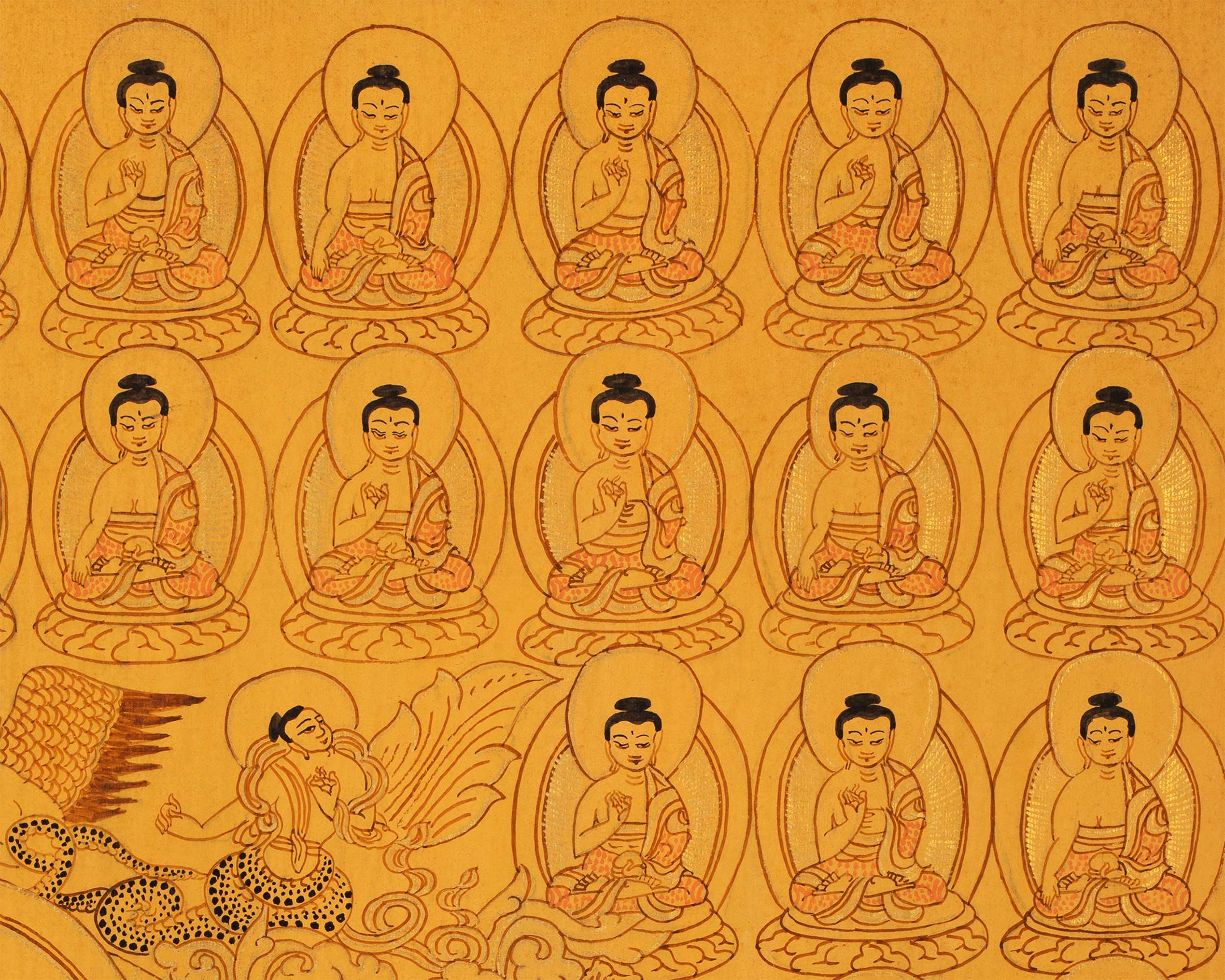 Assembly of Buddhas Thangka | Enlightenment and Harmony