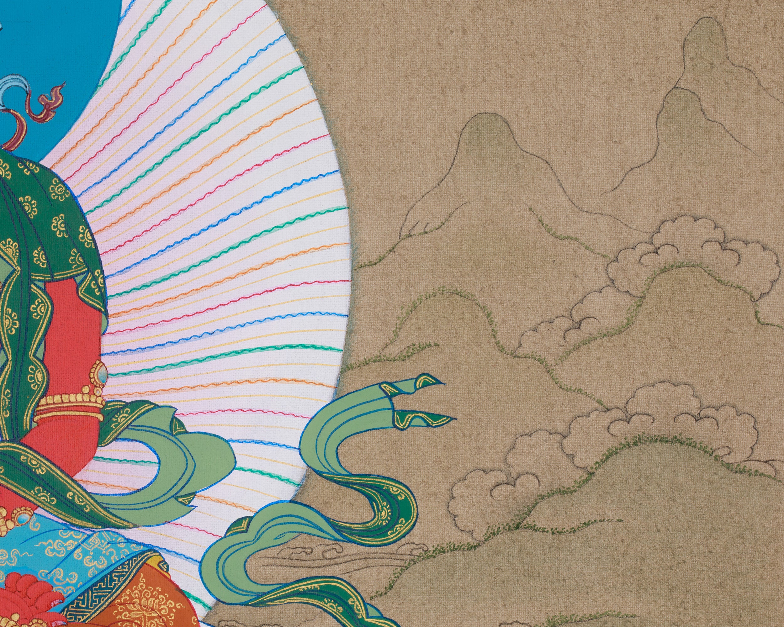 Tibetan Long Life Bodhisattvas: Amitayus Buddha, White Tara and Namgyalma | Buddhist Artwork