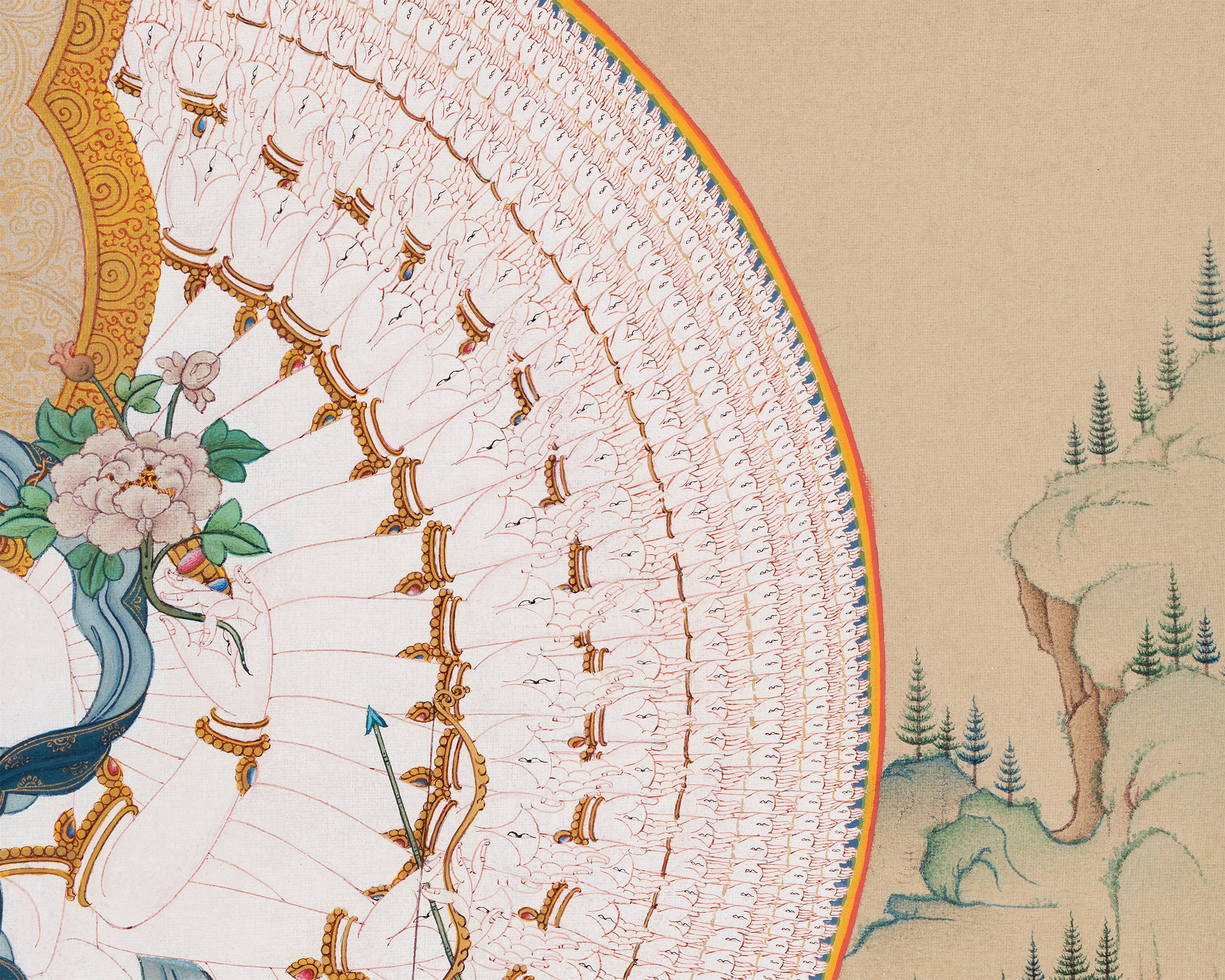 1000 Armed Avalokiteshvara Canvas Print | Boundless Compassion and Protection