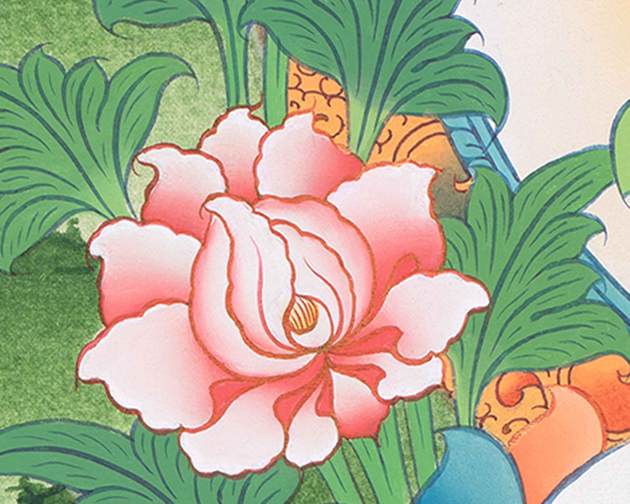 Hand Painted Dorje Sempa Thangka | Vajrasattva Artwork | Power of Spiritual Cleansing