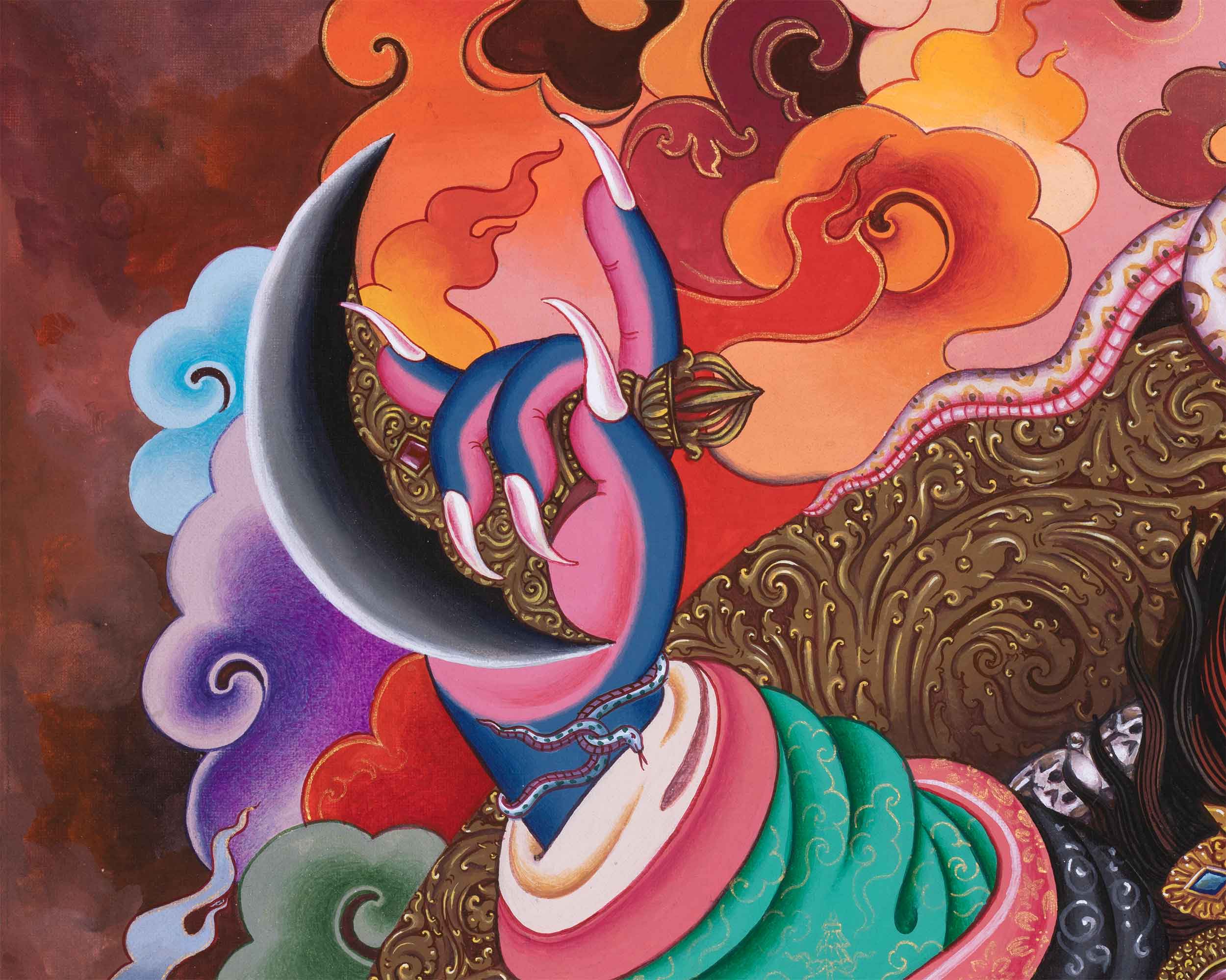 Mahakala Bernag Chen Digital Print | Himalayan Artwork | Discover The Transcendental Energy