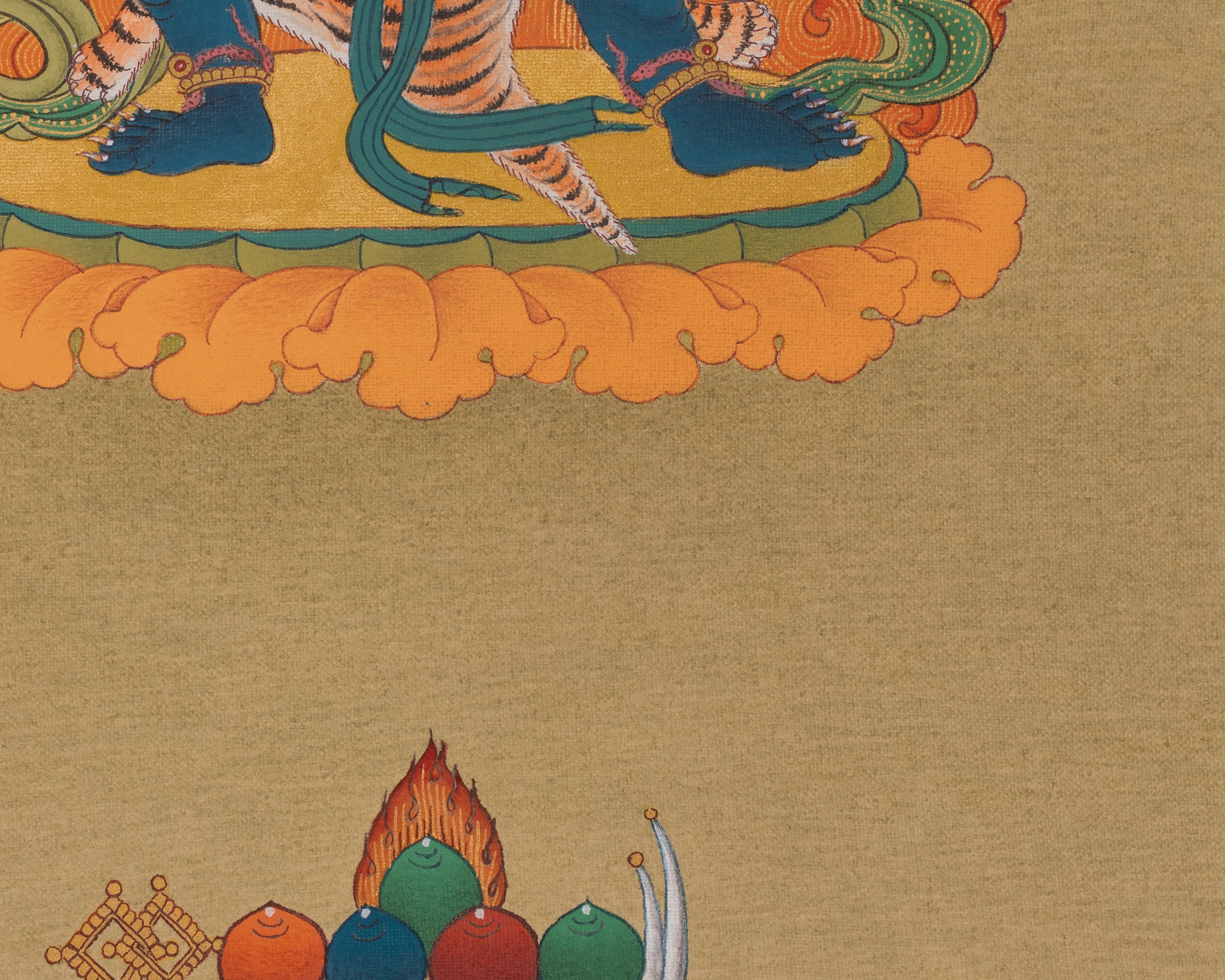 Bodhisattva of Wisdom Deity Manjushri Thangka | Vajrayana Buddhism | Manjughosa Art
