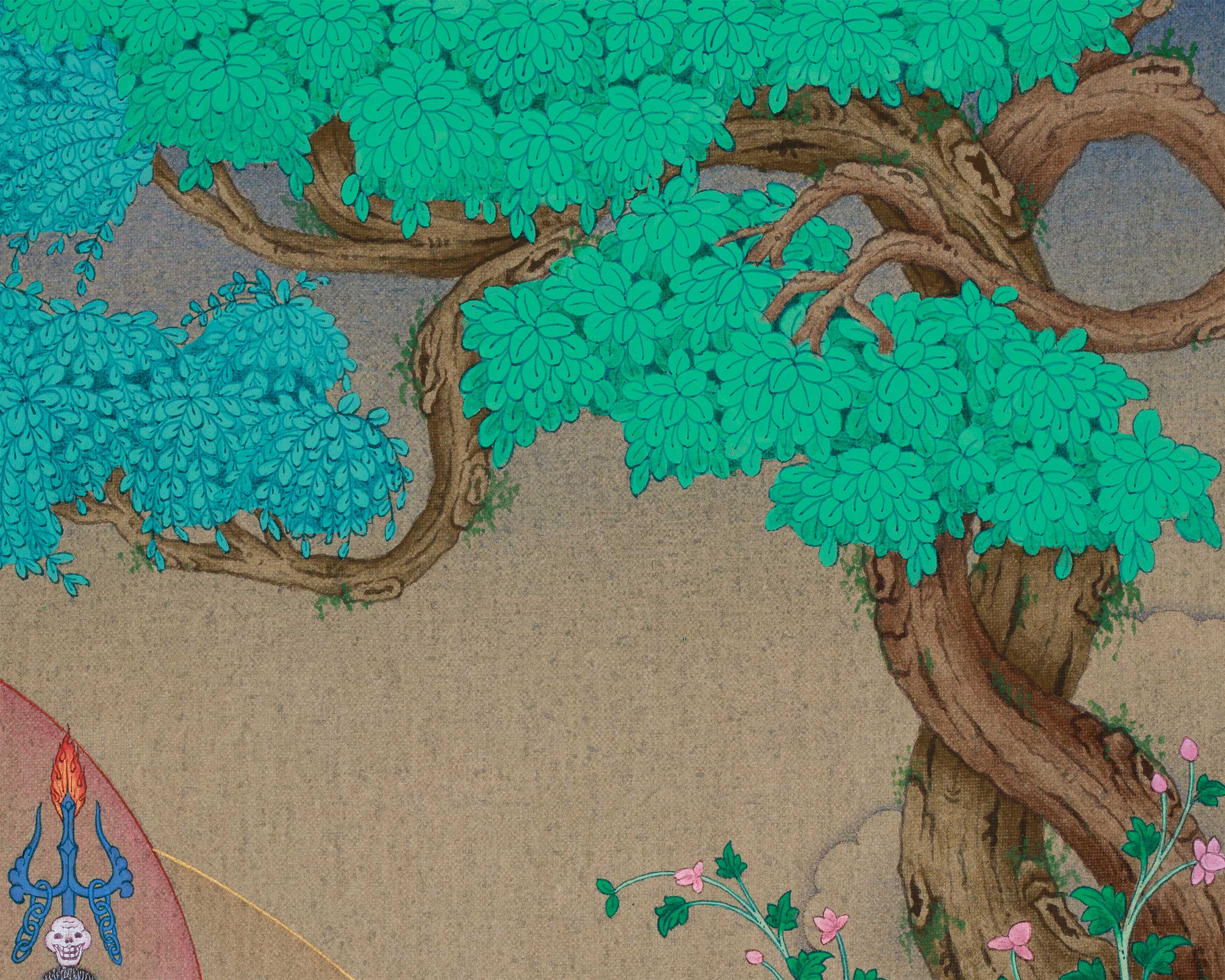 24 Inches Guru Rinpoche Thangka | Tibetan Art of Spiritual Mastery and Protection