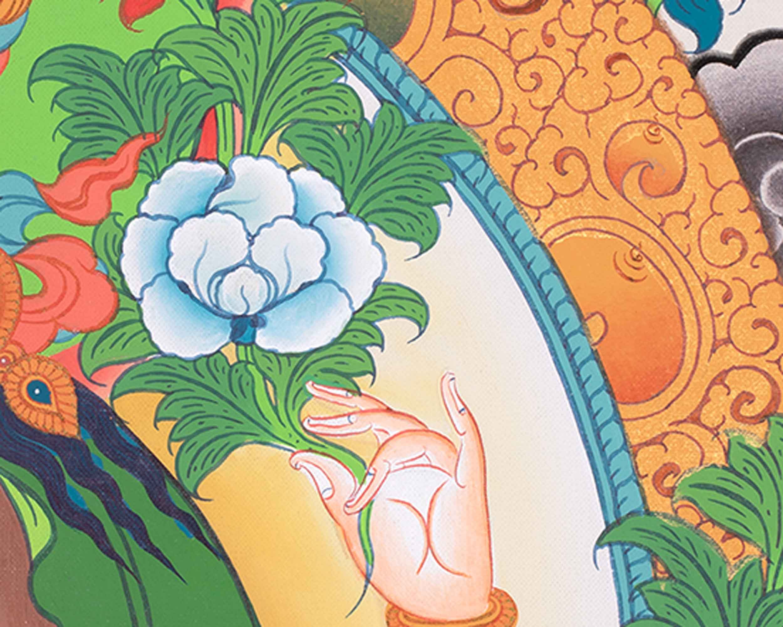 Traditional Chenresig Thangka | The Bodhisattva Of Compassion | Religious Wall Decors