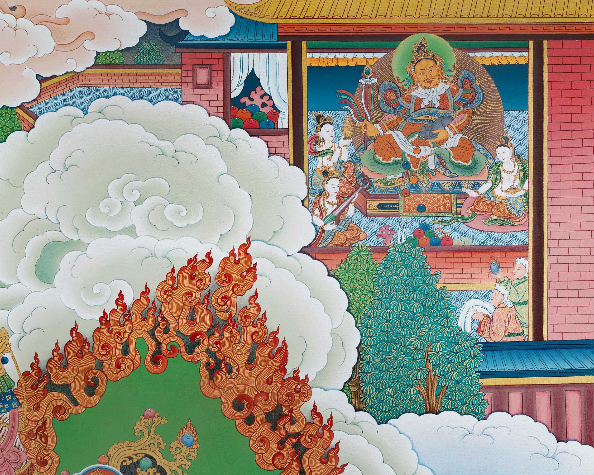 Vaishravana, Guardian of the North Print | Spiritual Protector and Symbol of Wealth