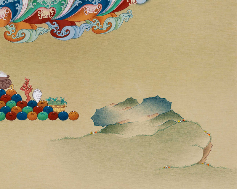 Divine Serenity: Exceptionally Beautiful Shakyamuni Thangka
