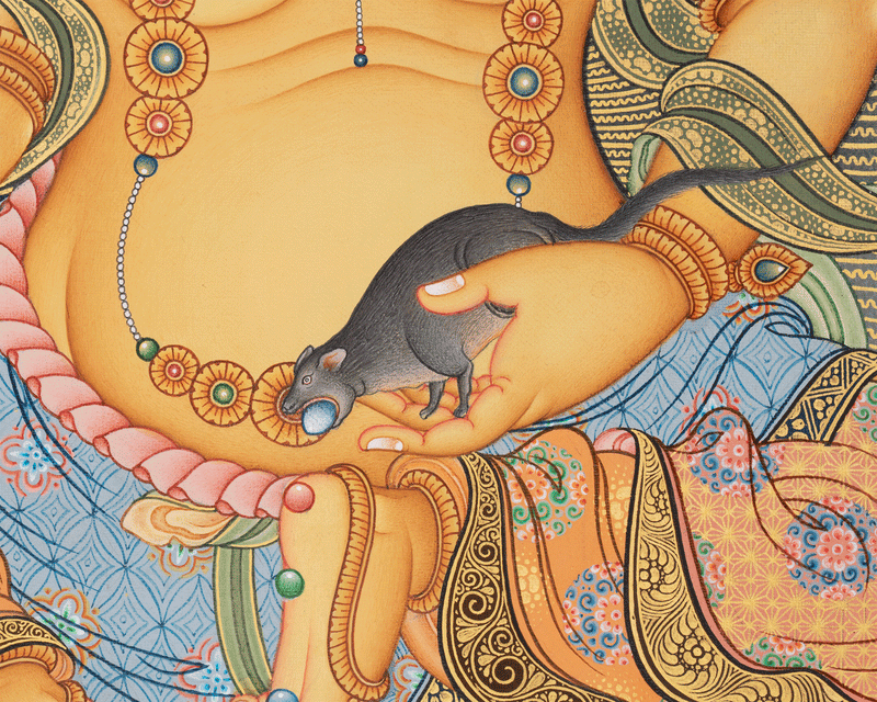 Dzambhala Thangka Print | Vajrayana Fine Artwork