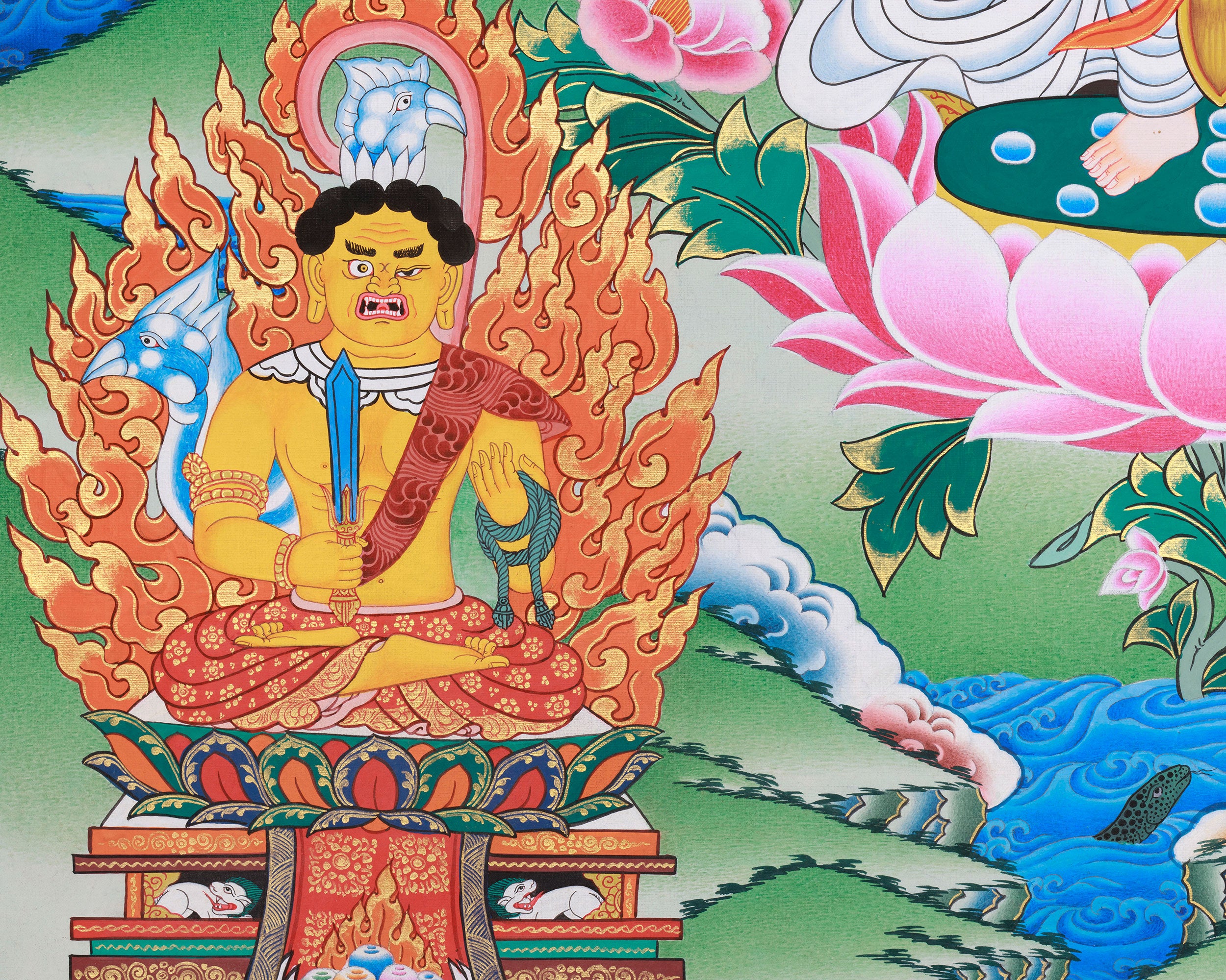Sacred Bodhisattva Art | Traditional Thangka | Meditation Altar