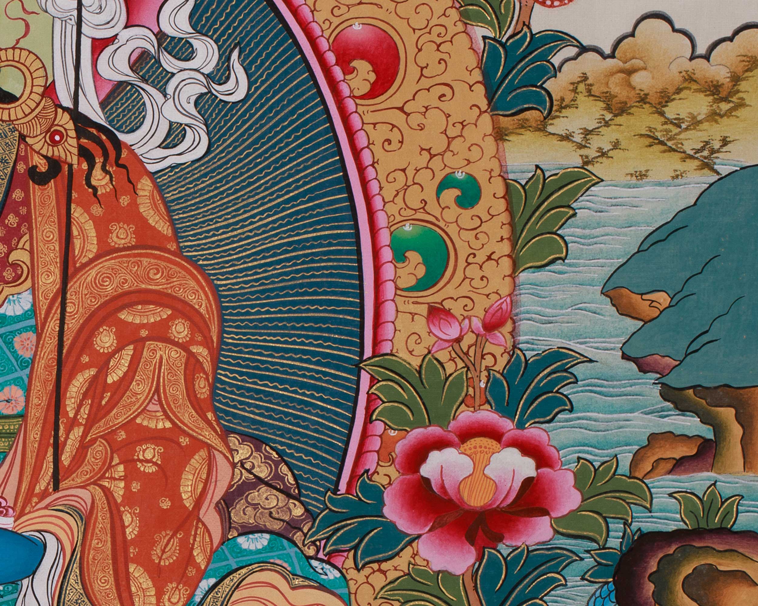 Tibetan Thangka of Guru Urgen Menla | Form of Guru Rinpoche Thangka