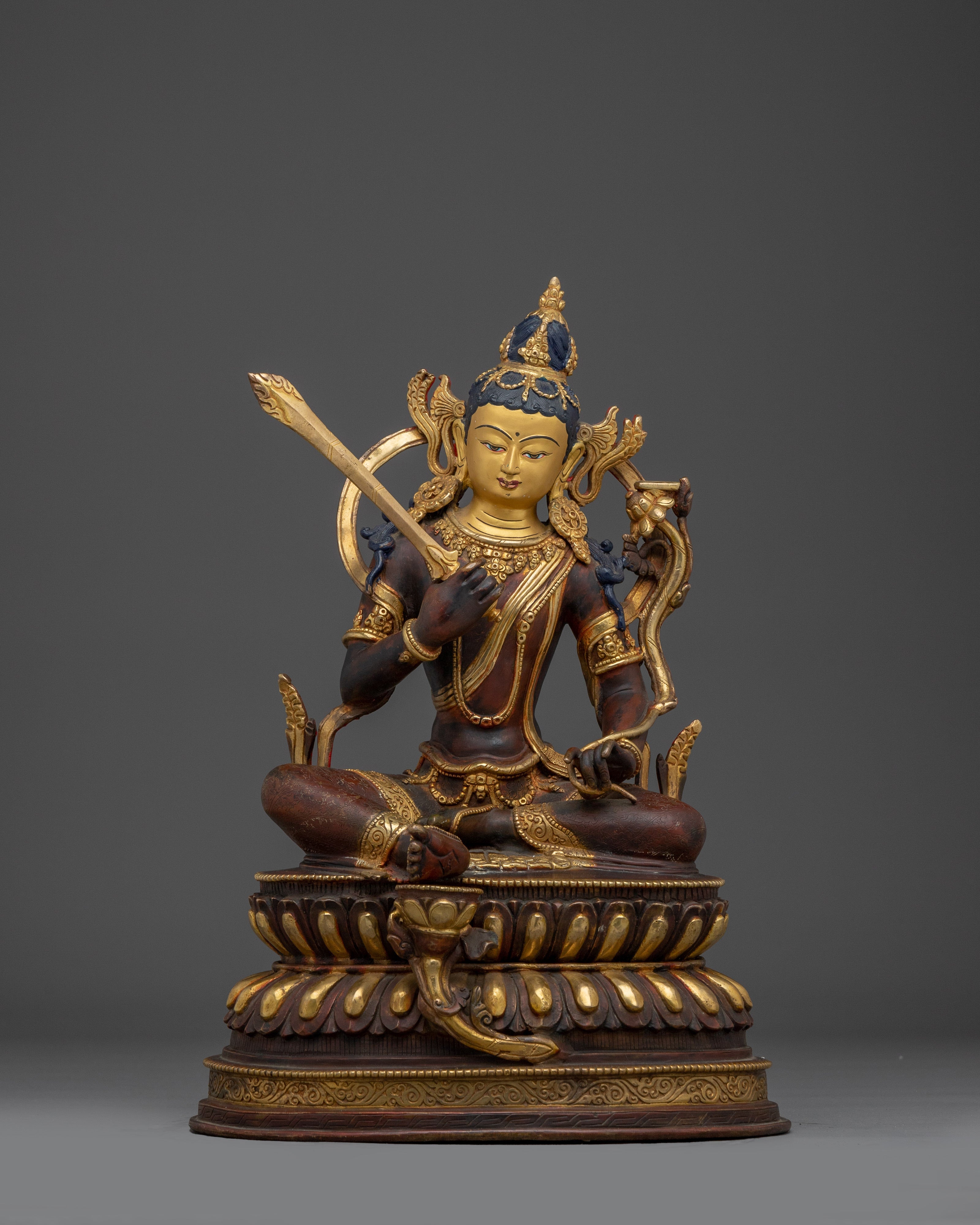 Himalayan Manjushri Bodhisattva Figurine
