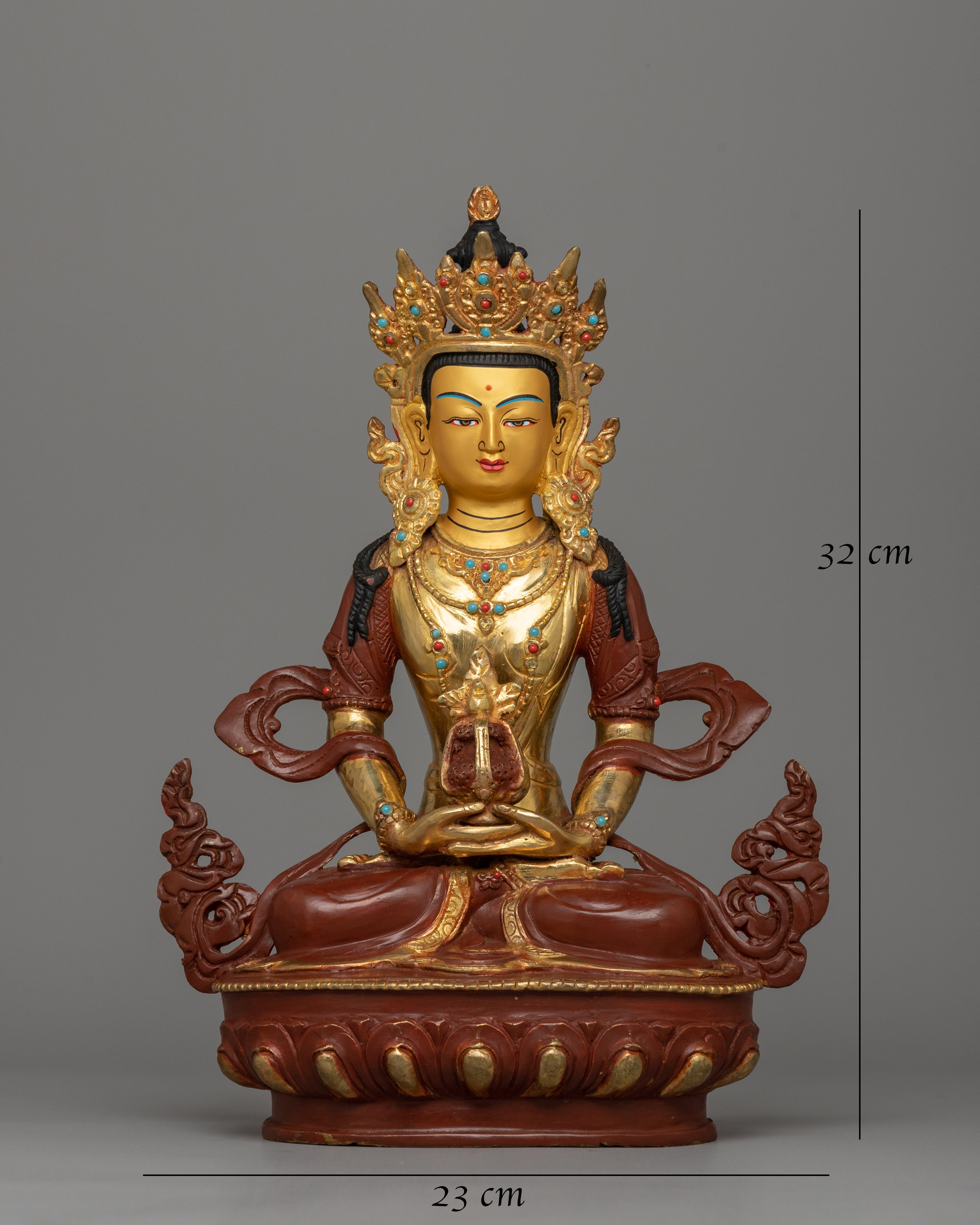 Handcrafted Long Life Deity Amitayus Statue | Symbol of Prosperity