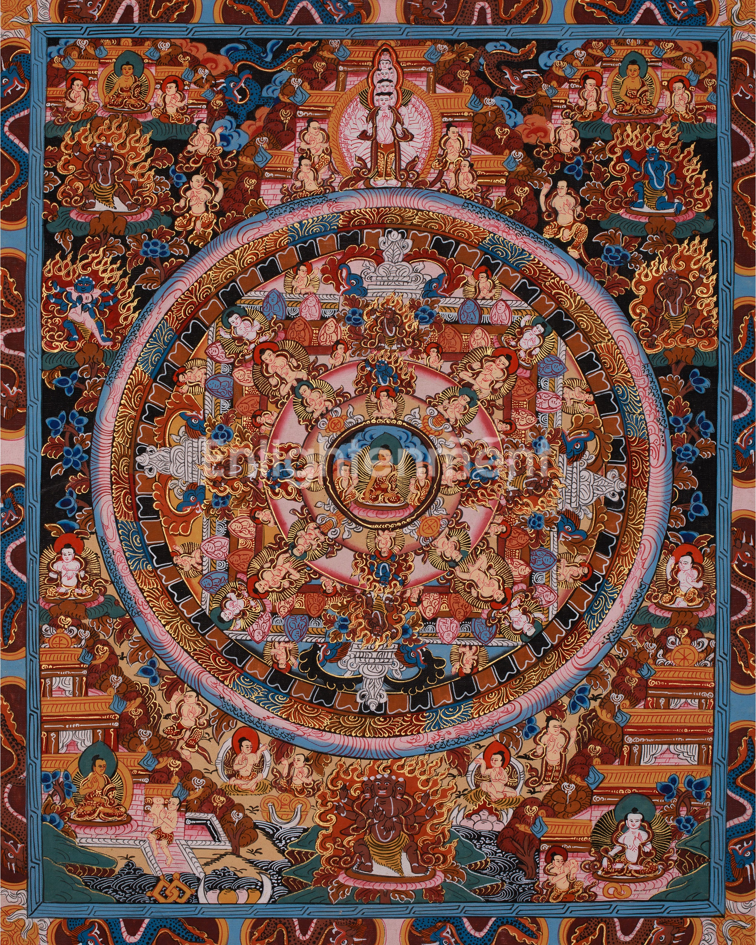 Traditional Buddha Mandala Painting | Tibetan Art for Spiritual Growth